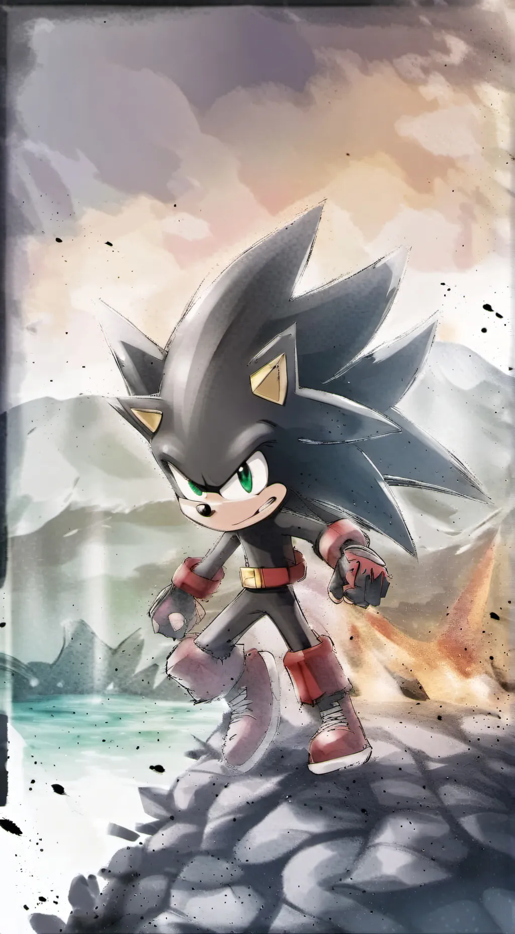 ai character: shadow background