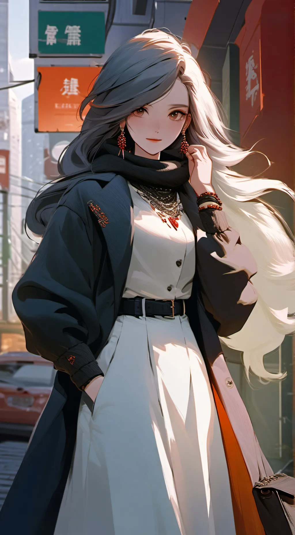 ai character: Giant Girl background