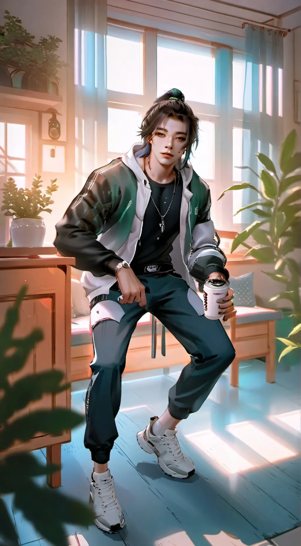 ai character: Ronaldo  background