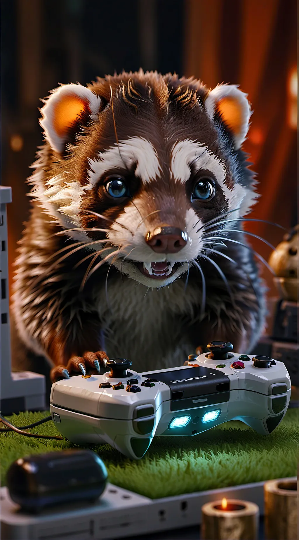 ai character: Pixel background