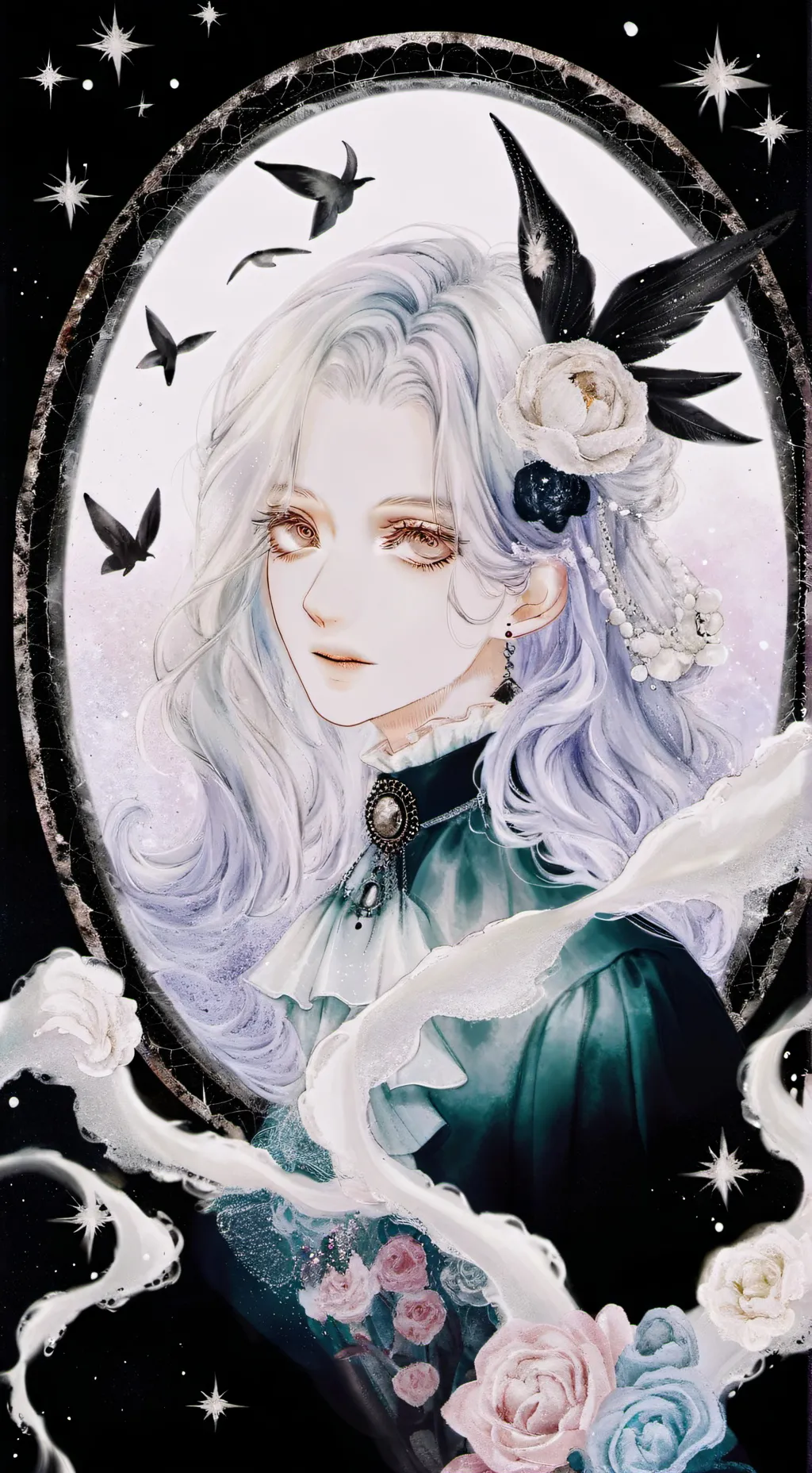 ai character: miss circle background