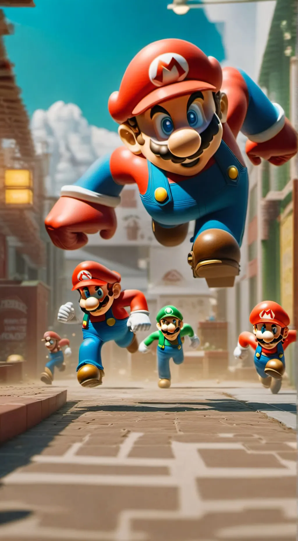 ai character: 100 mario bro’s background