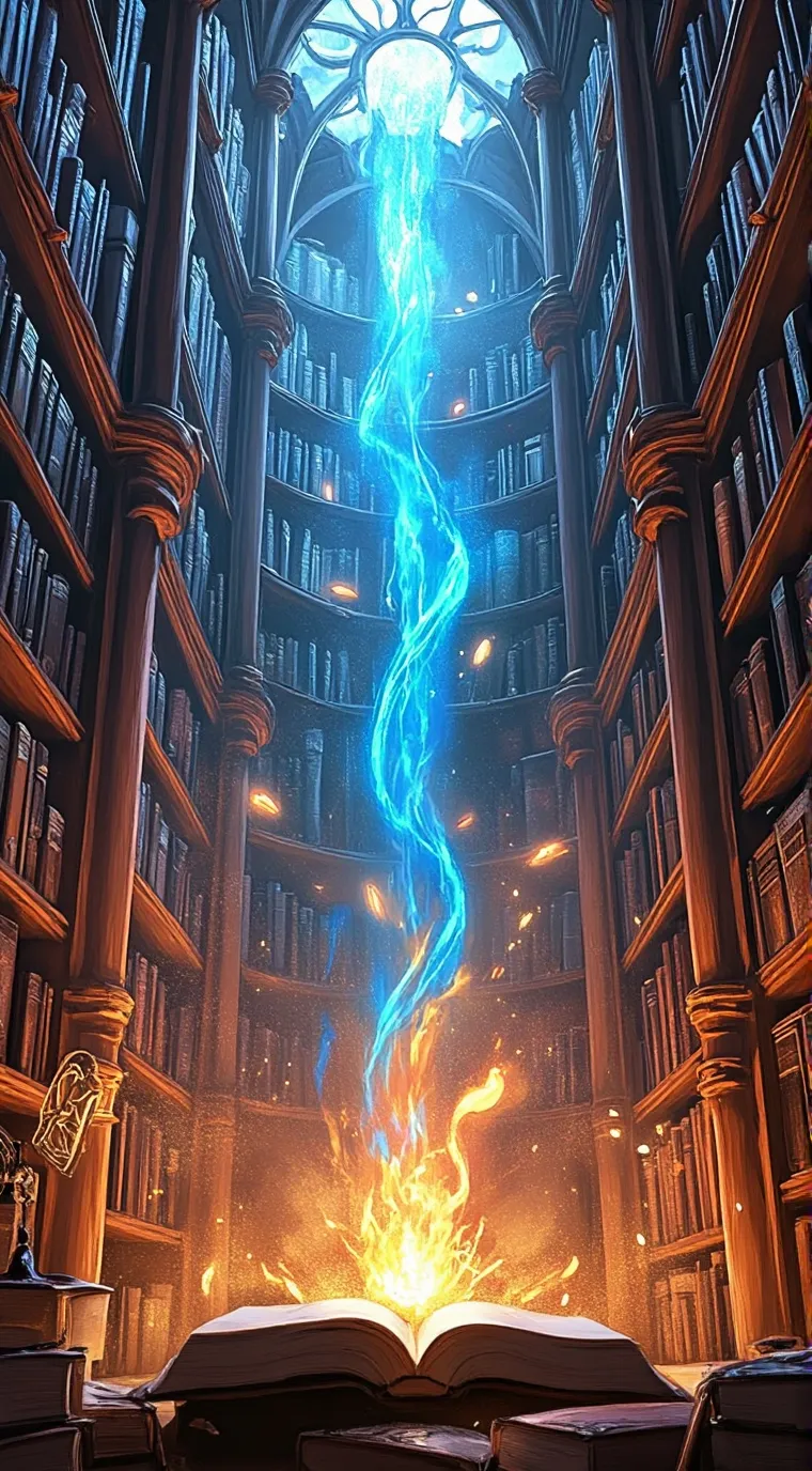 ai character: 📖 the library 📖 background