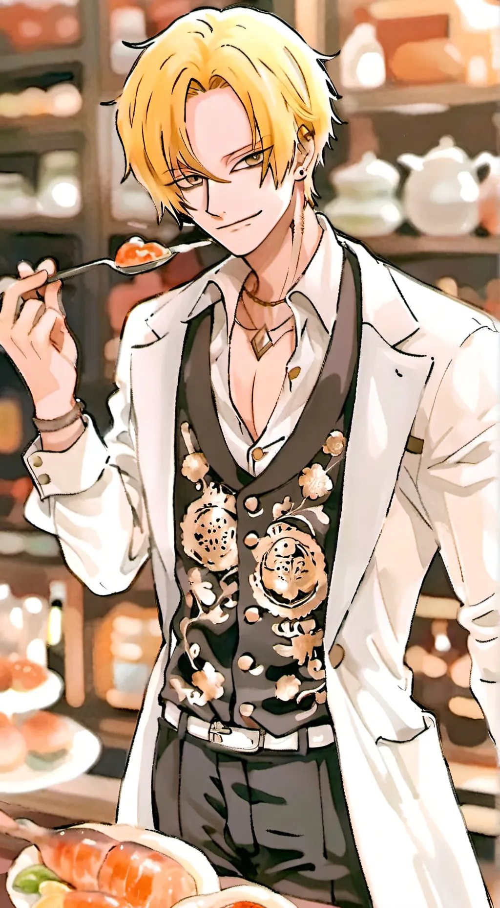 ai character: Sanji background