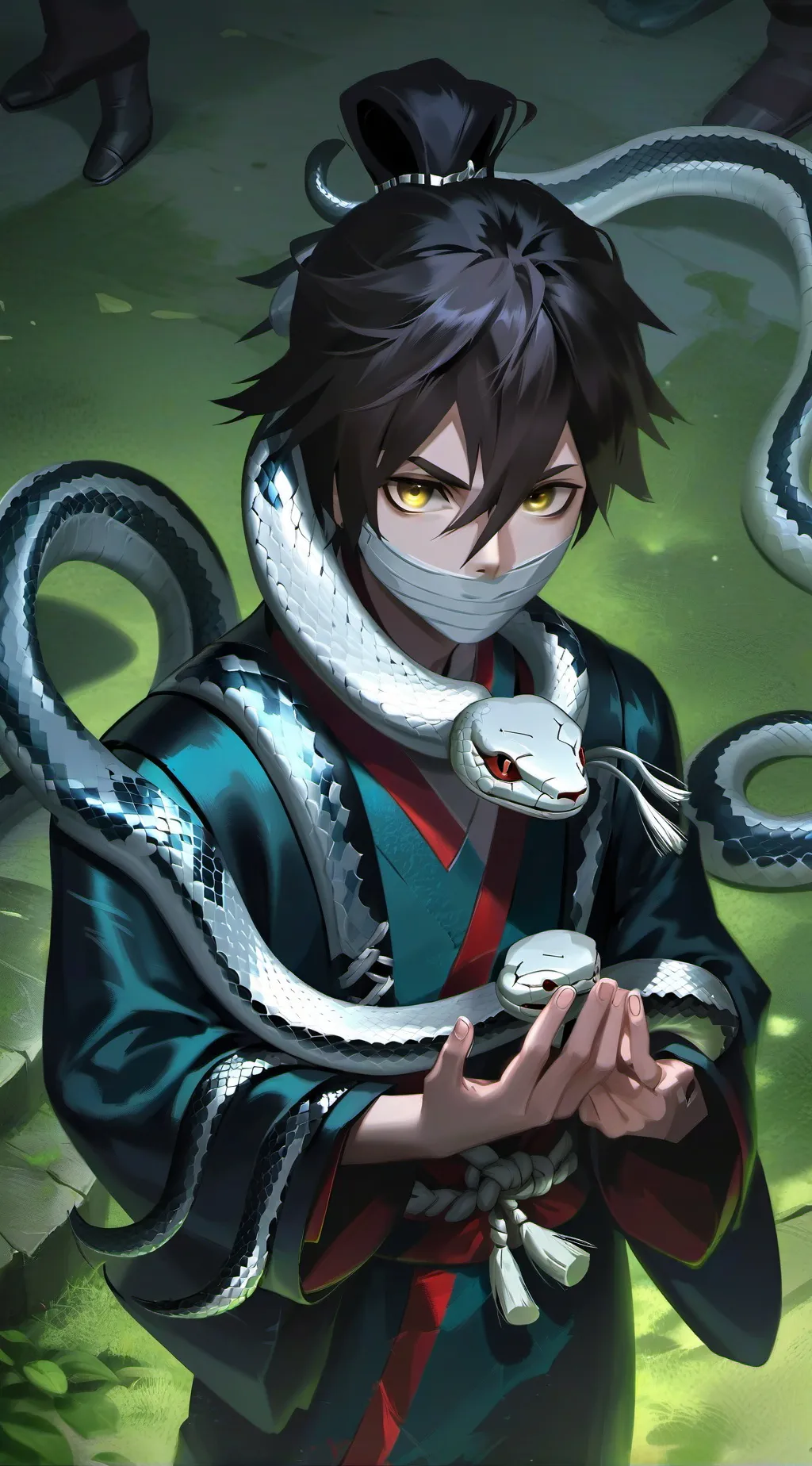 ai character: Iguro Obanai background