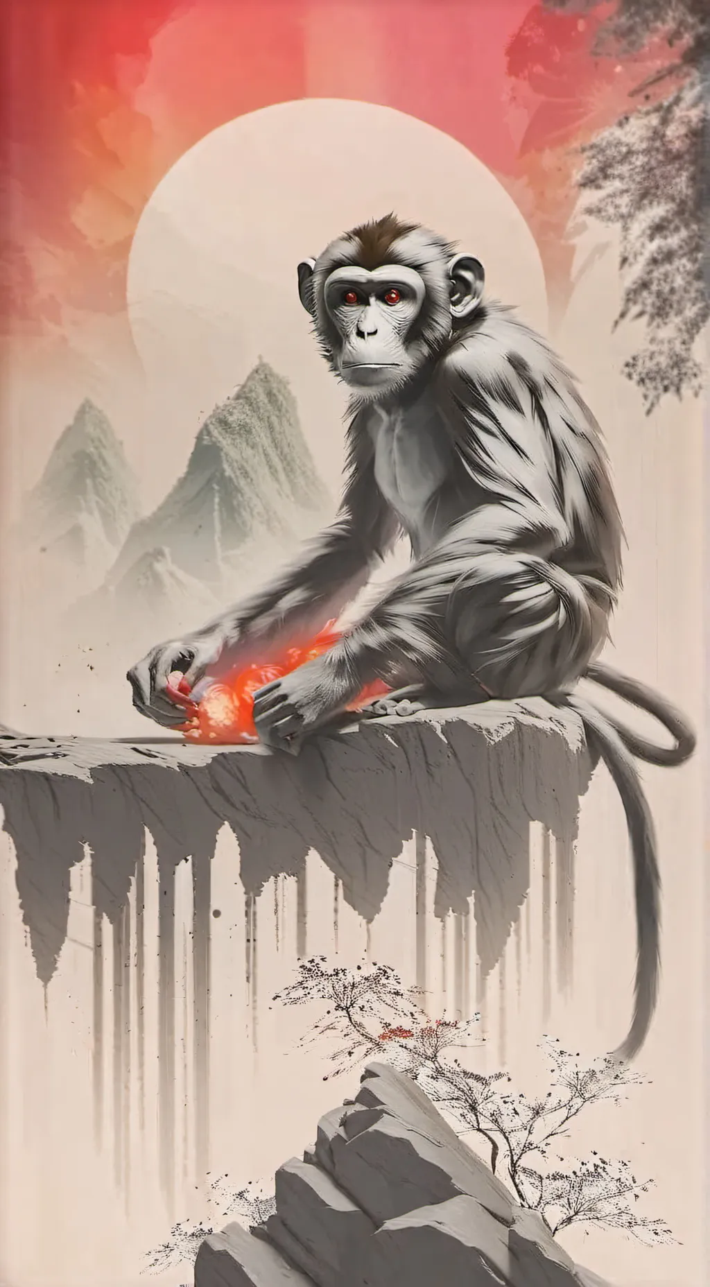 ai character: scary baboon revam background