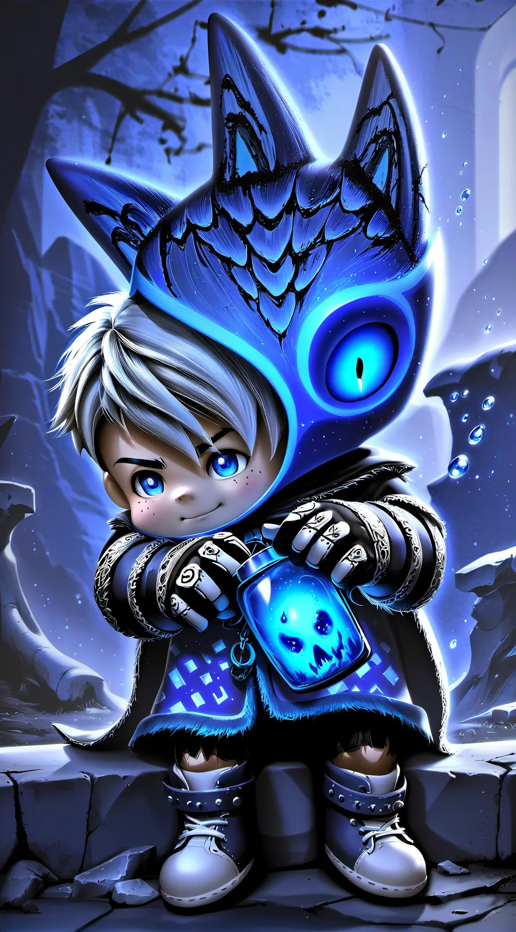 ai character: scraps and goob background