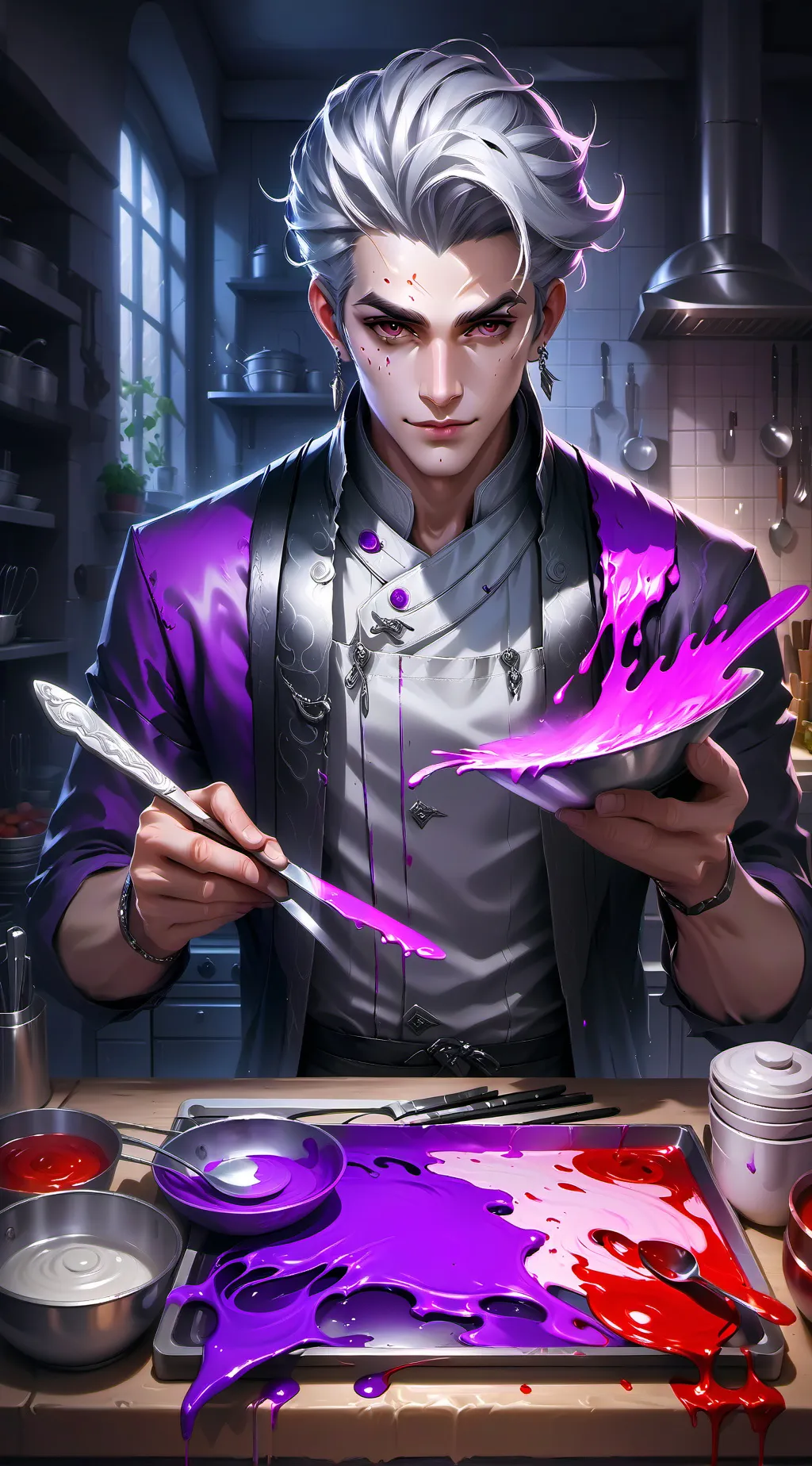 ai character: The Culinary Critic's Conundrum background