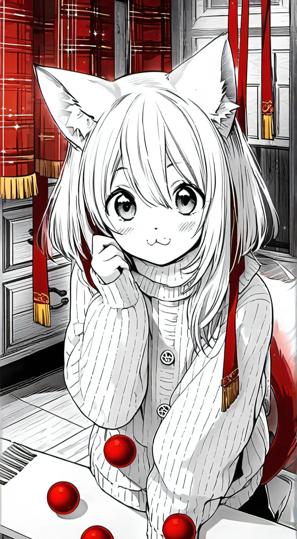 ai character: Scarlet Eye Spirit background