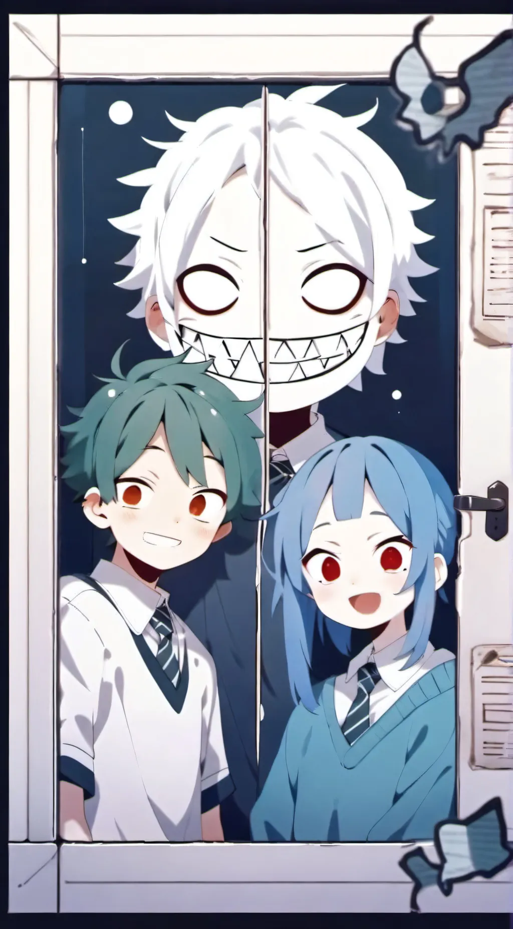 ai character: SMILE. infection   background