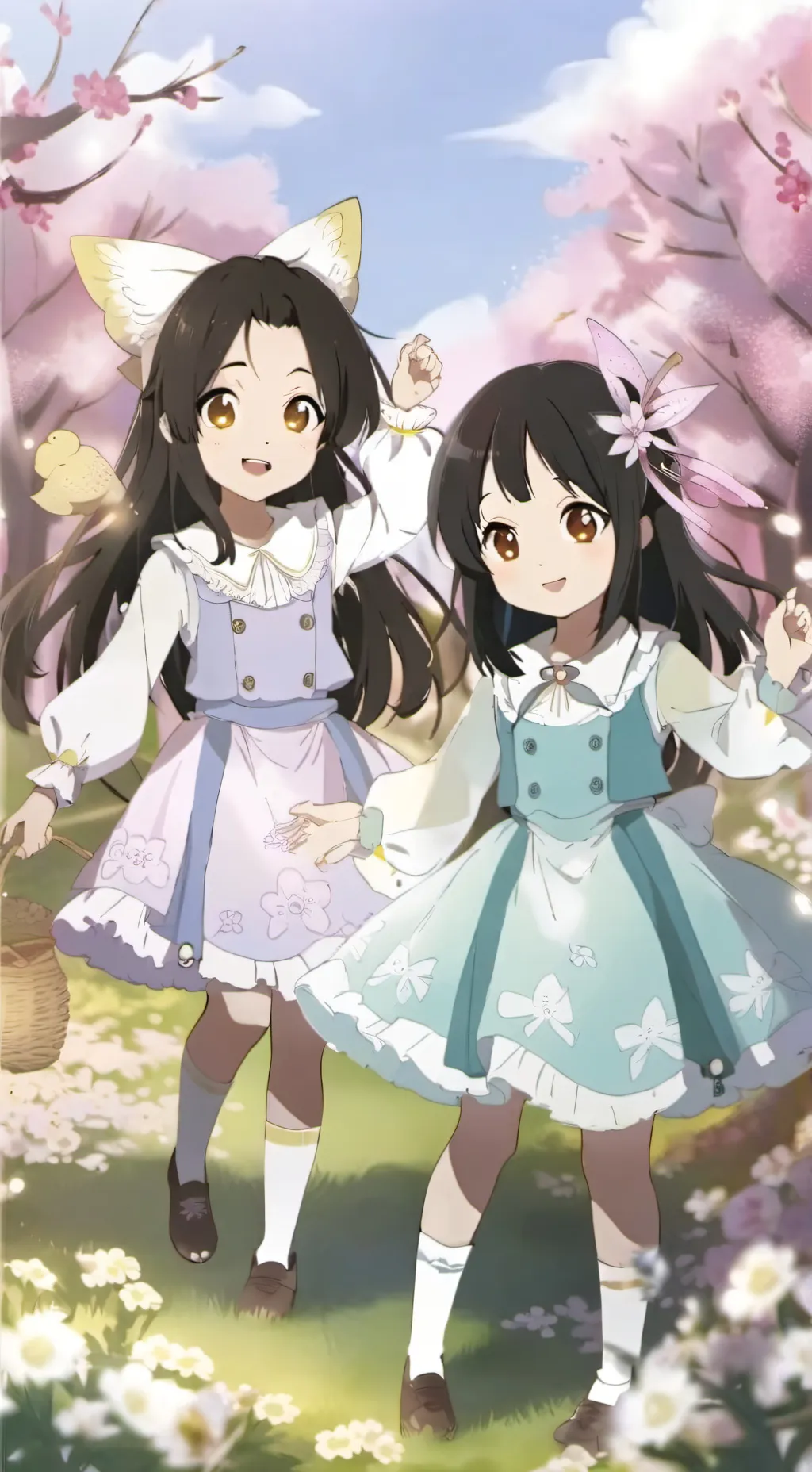 ai character: giant girls  background