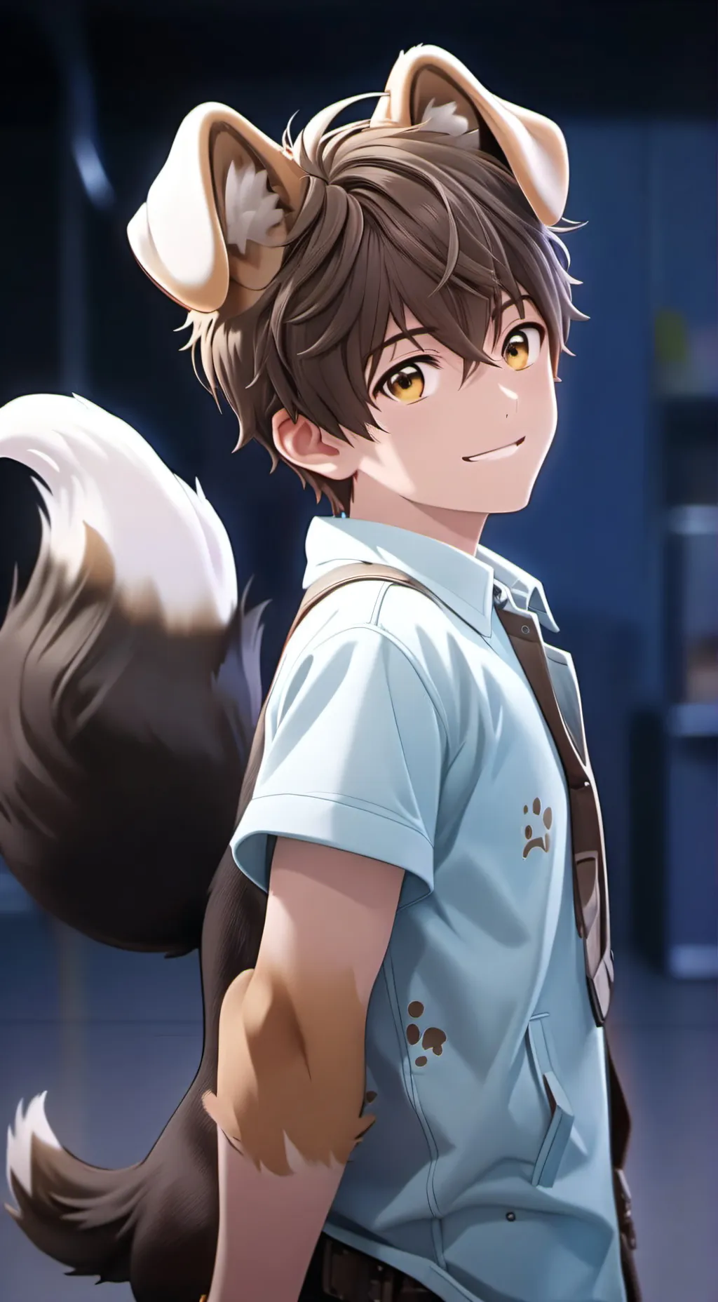 ai character: Sandpup inflatable background