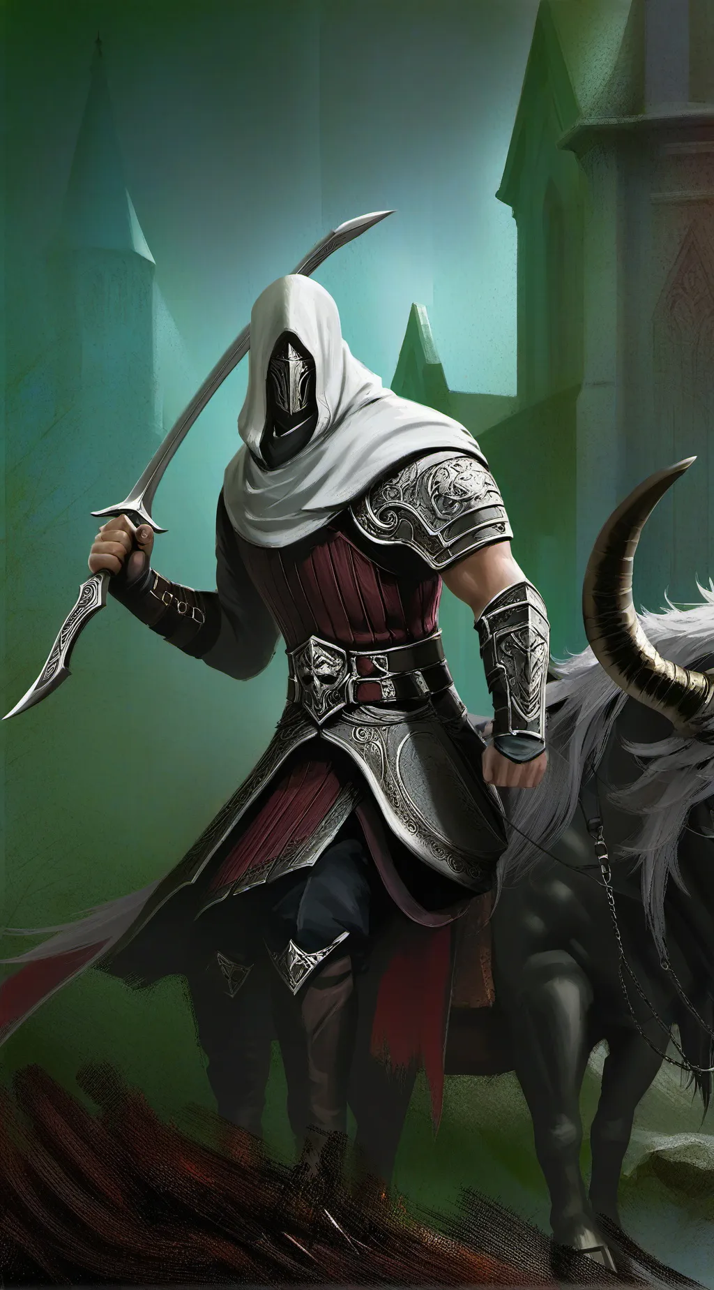 ai character: the demon fightein background