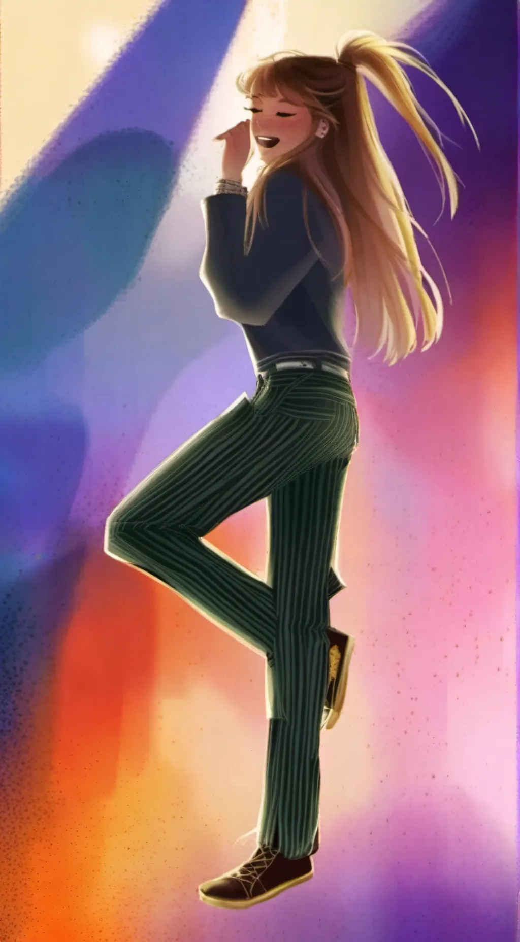 ai character: coral background