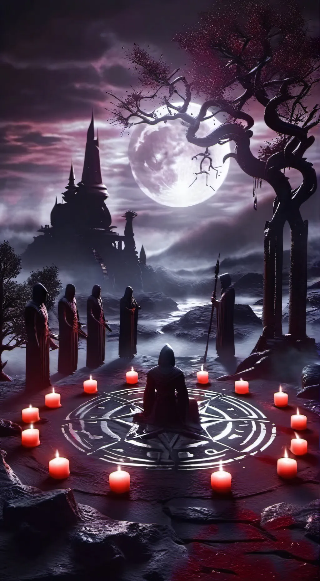 ai character: Witch's Circle background