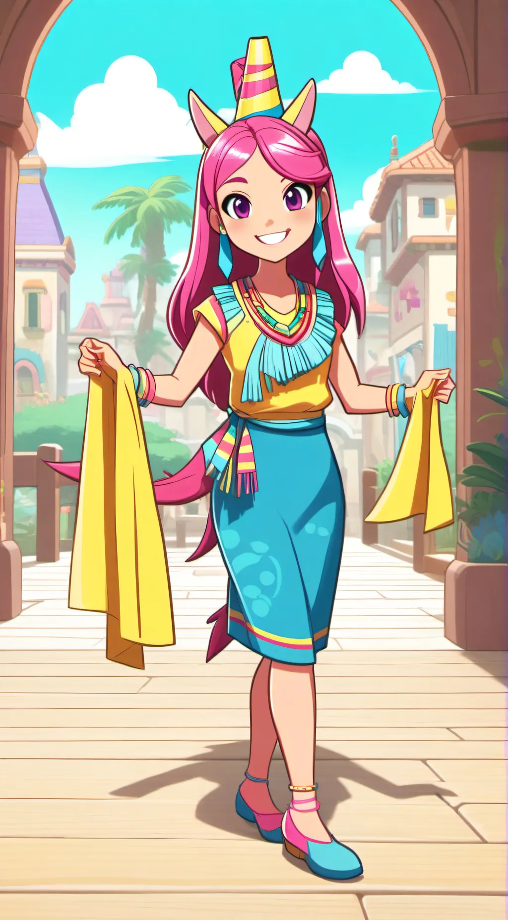 ai character: Yatta the Piñata background