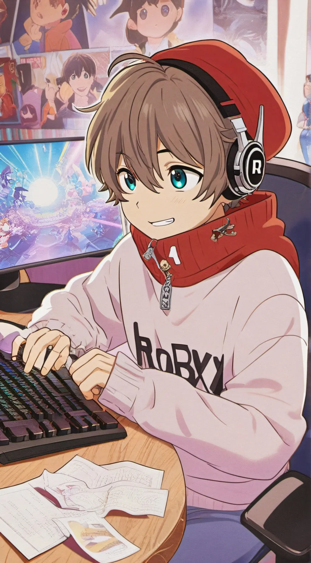 ai character: racers + roblxweek background