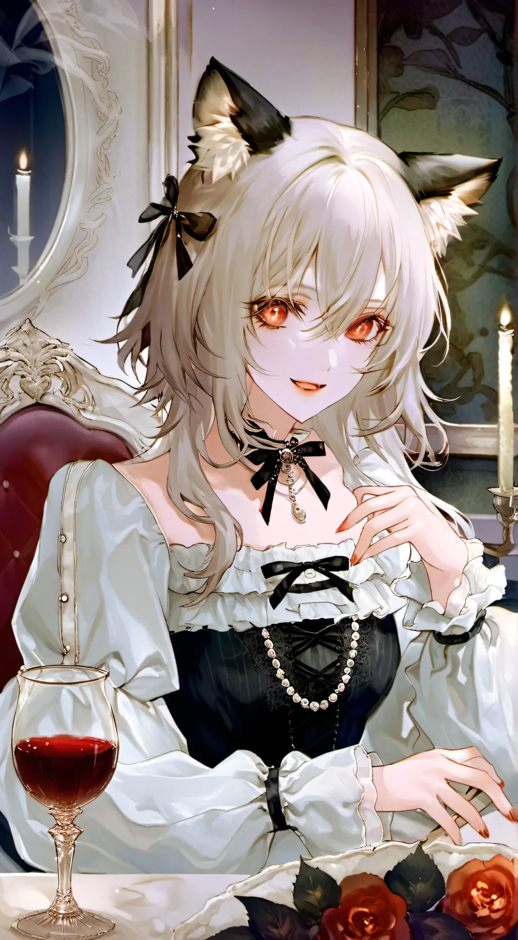 ai character: Vampira Tigra Spirit background