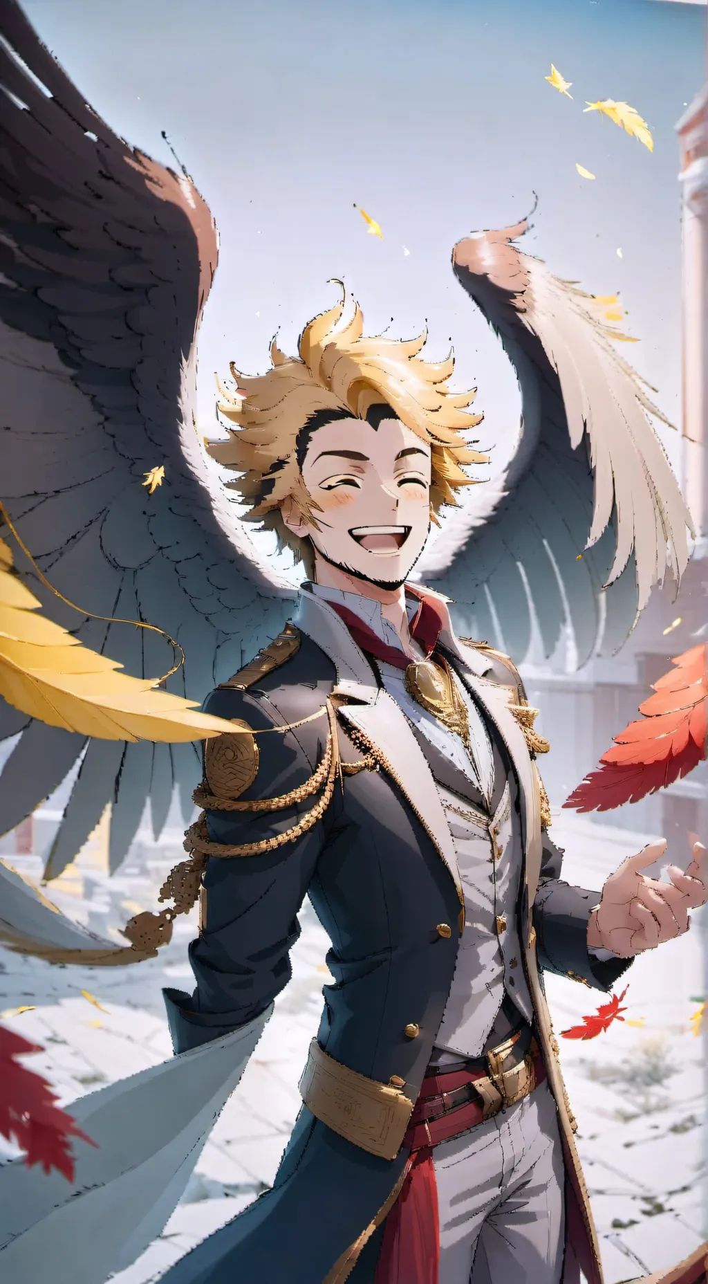 ai character: Hawks /(•//-//•)/ background