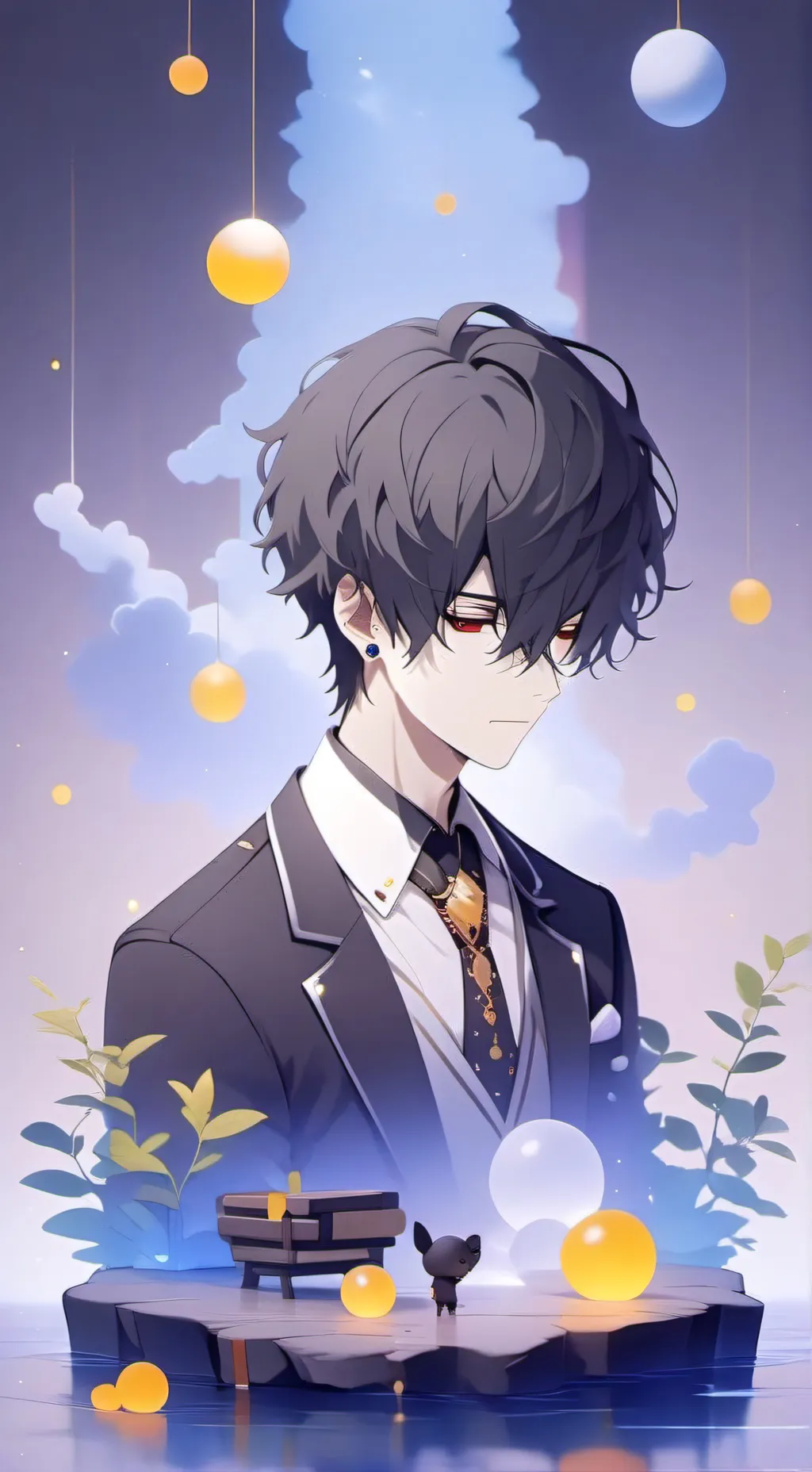 ai character: 晨景 background