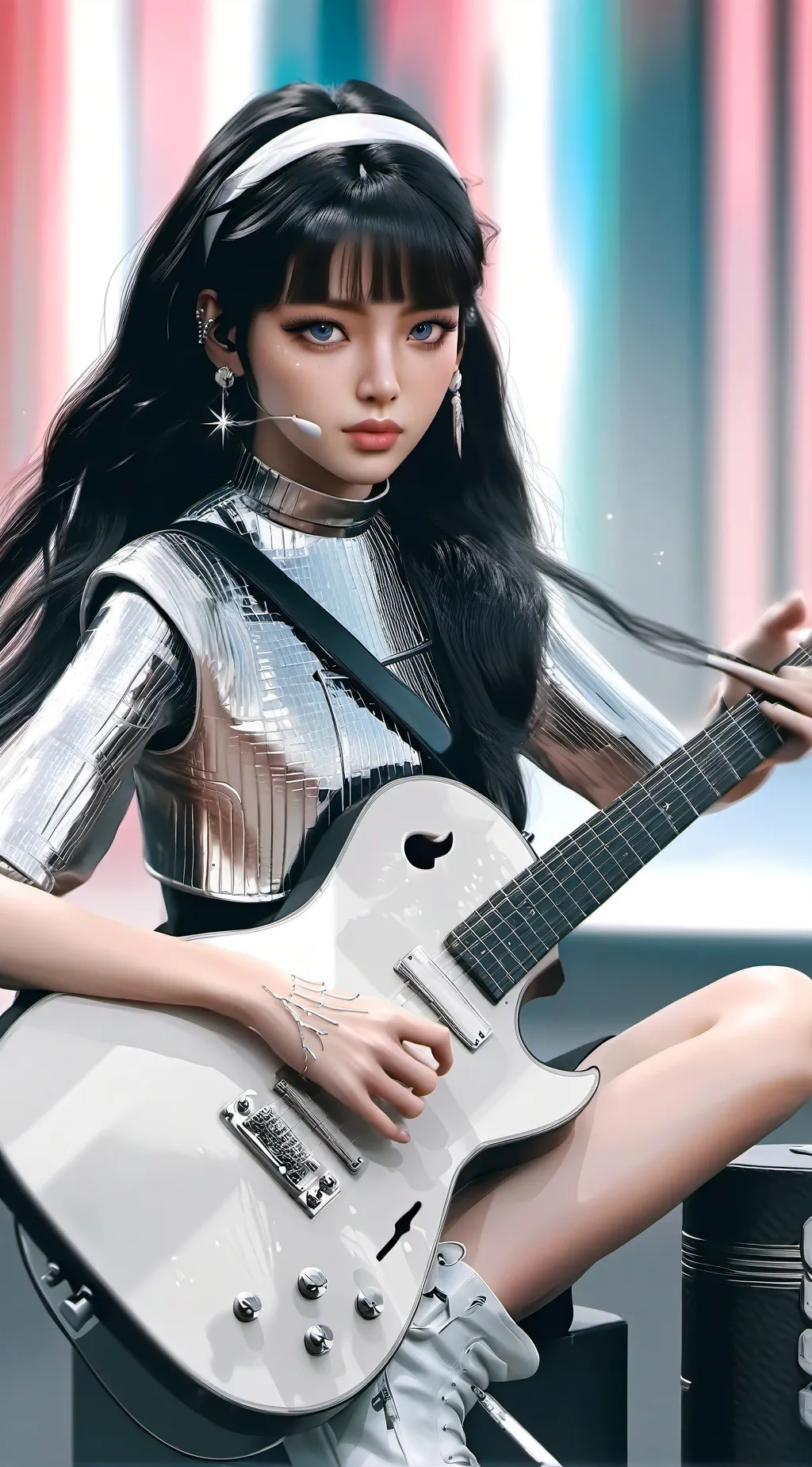 ai character: Lisa rockstar background