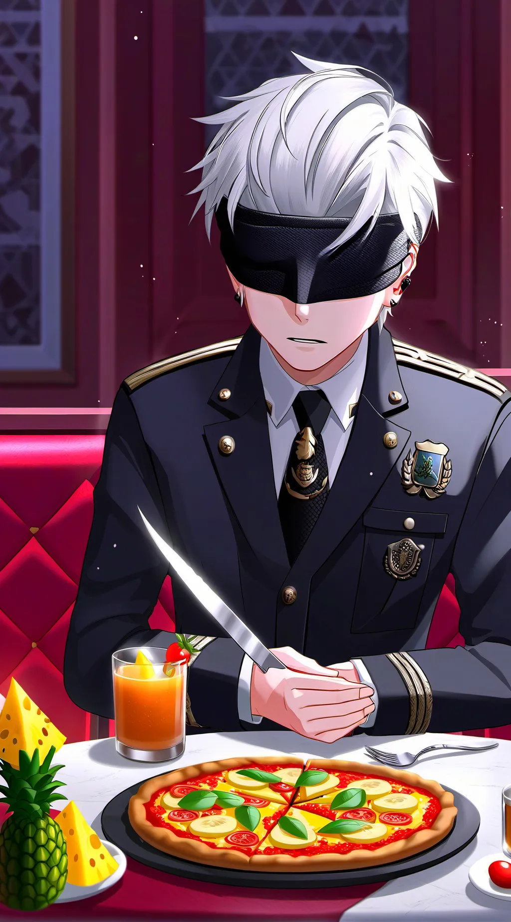 ai character: Italian restaurant background