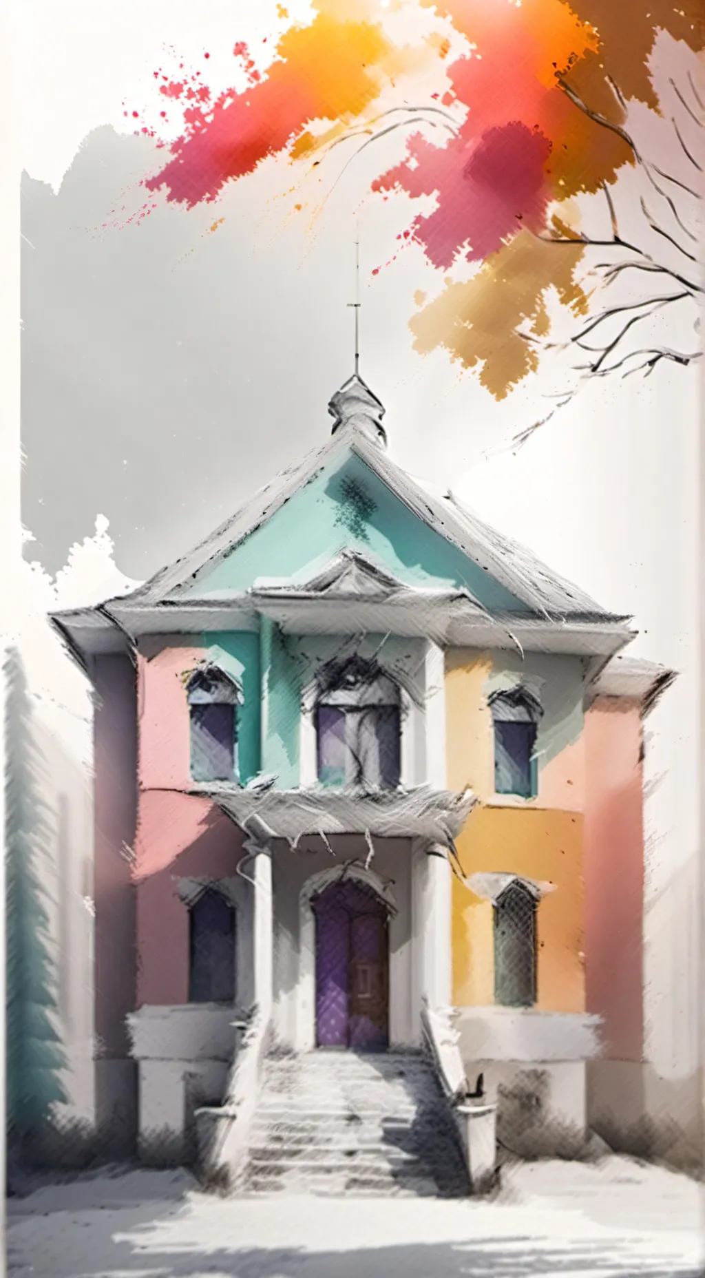 ai character: Weirdcore school background