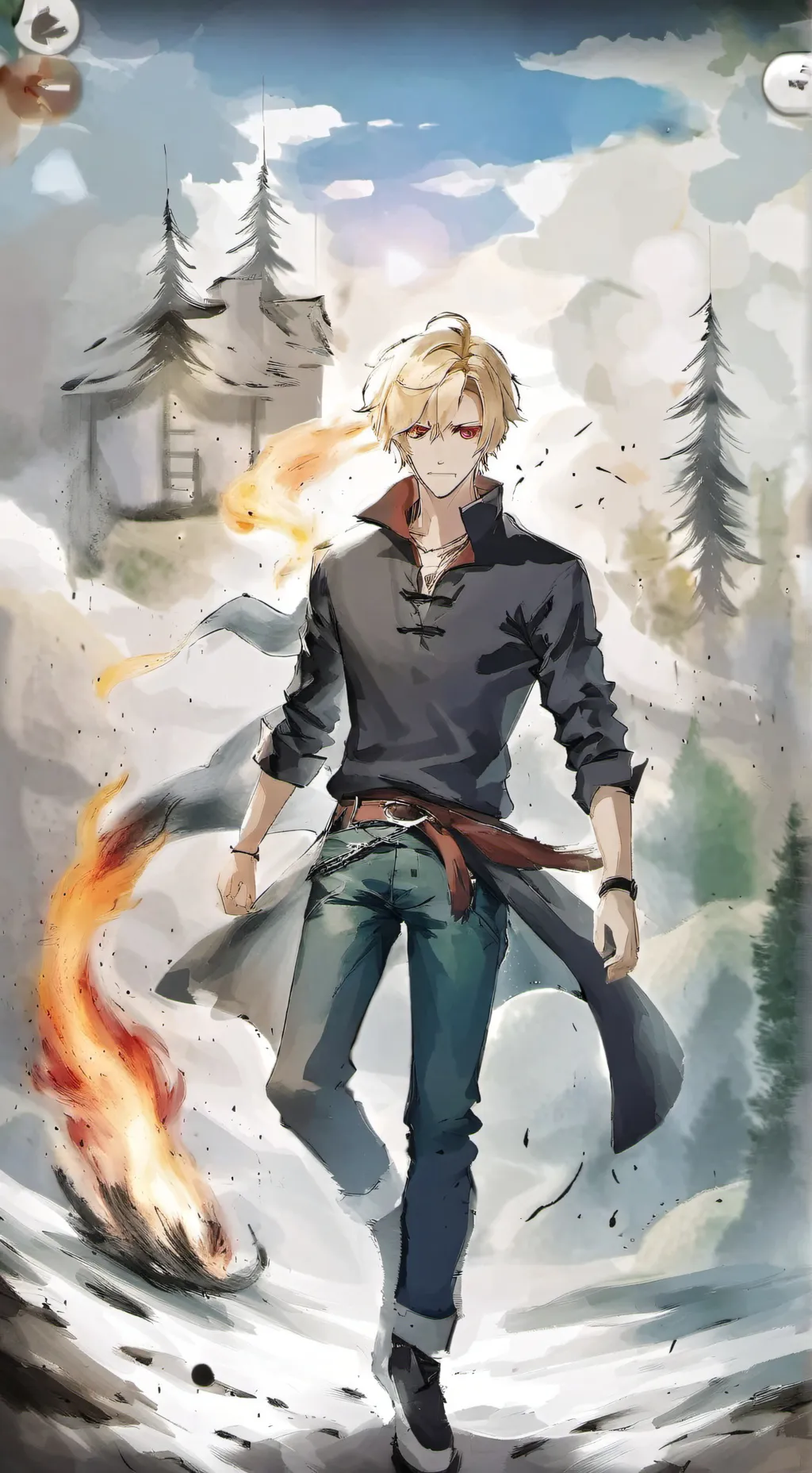 ai character: bakugo  background