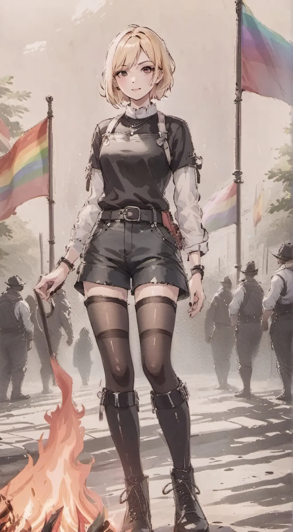 ai character: Gay parade background