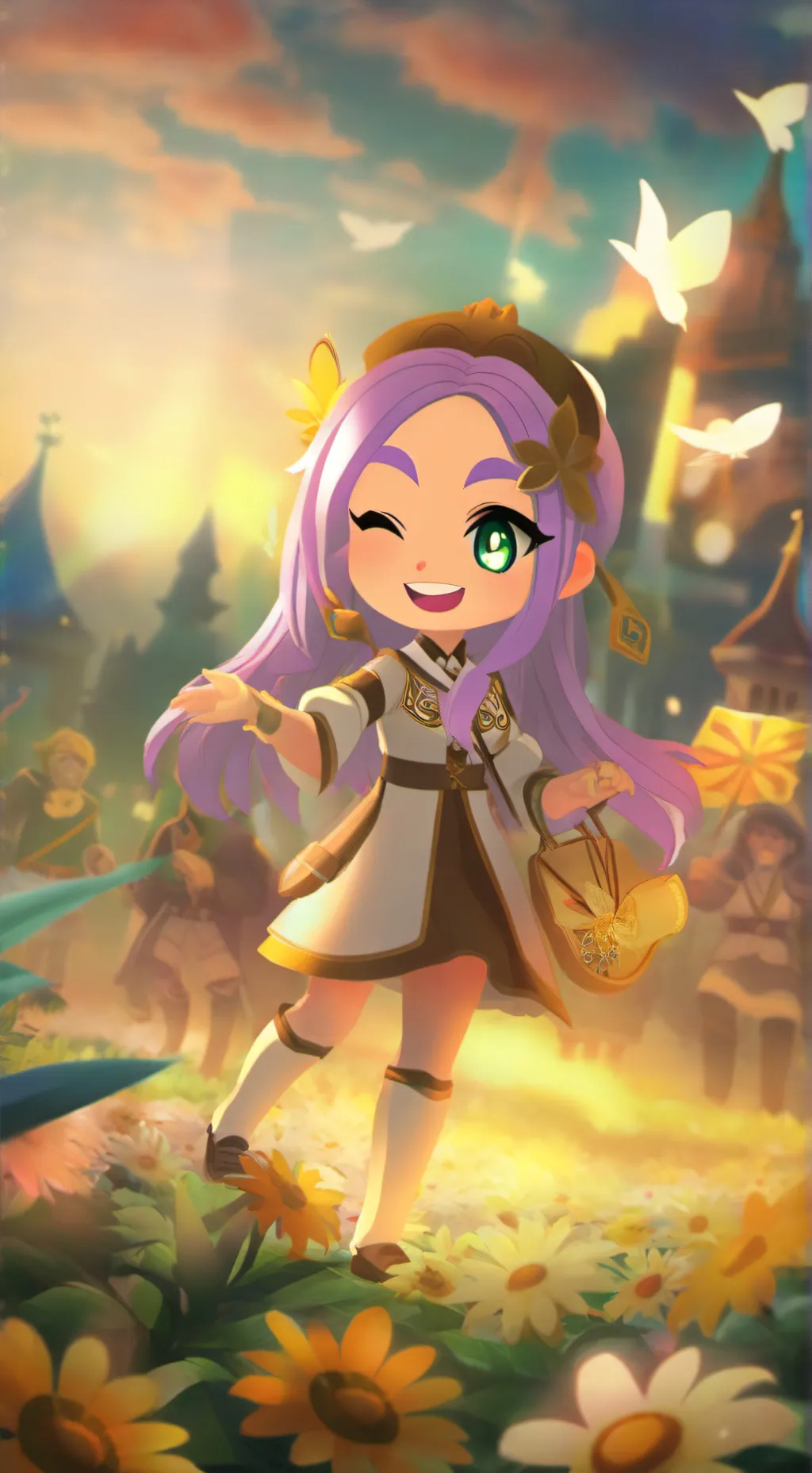 ai character: Глора background