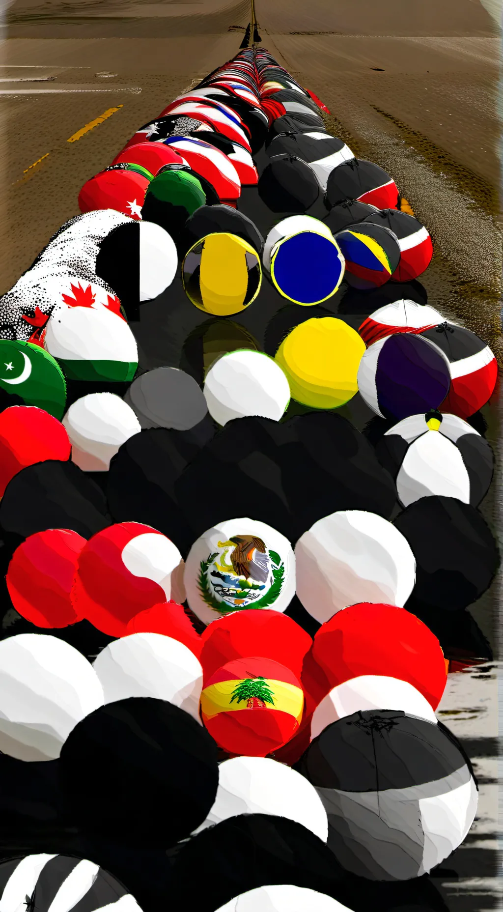 ai character: CountryBalls background