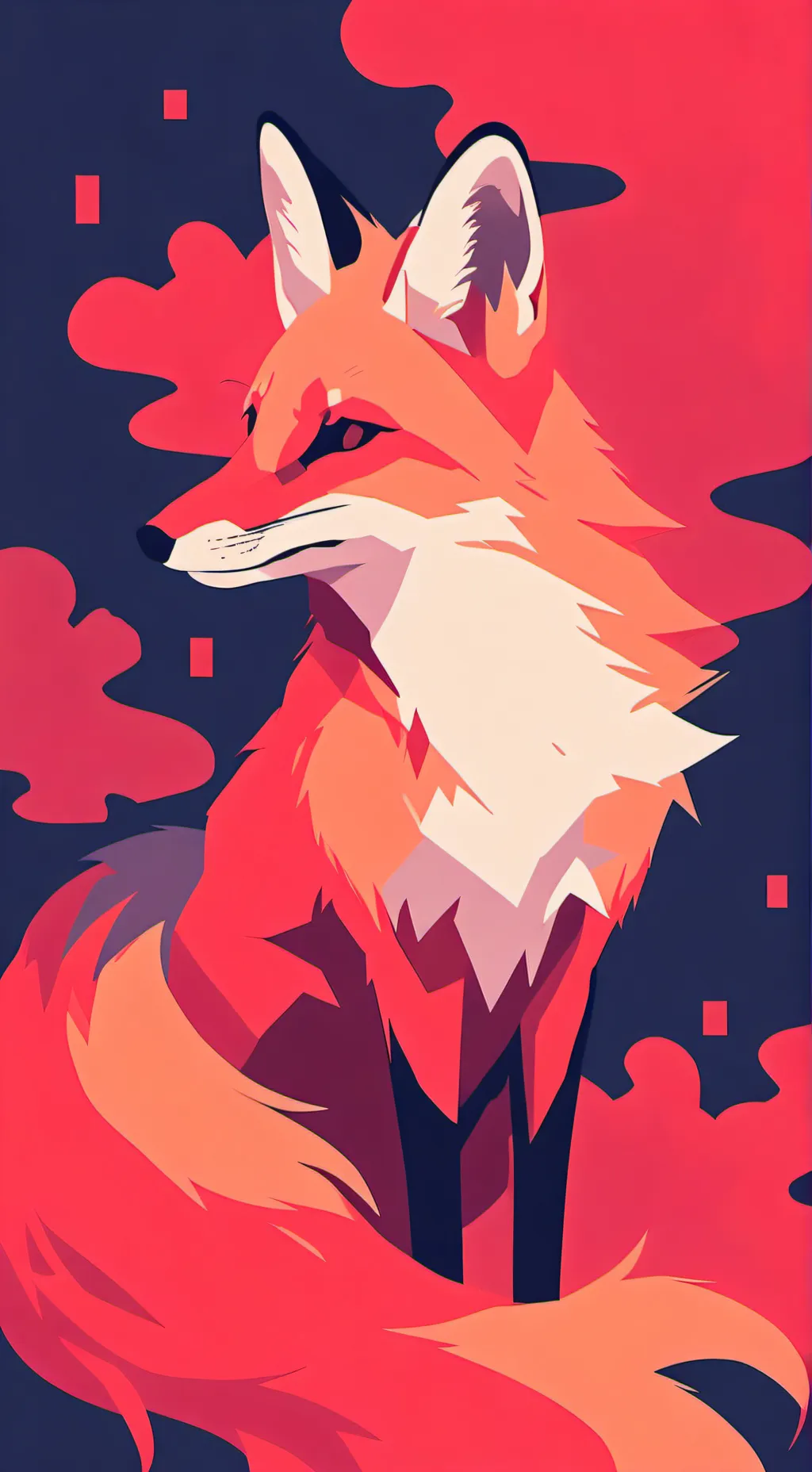 ai character: Rare fox background