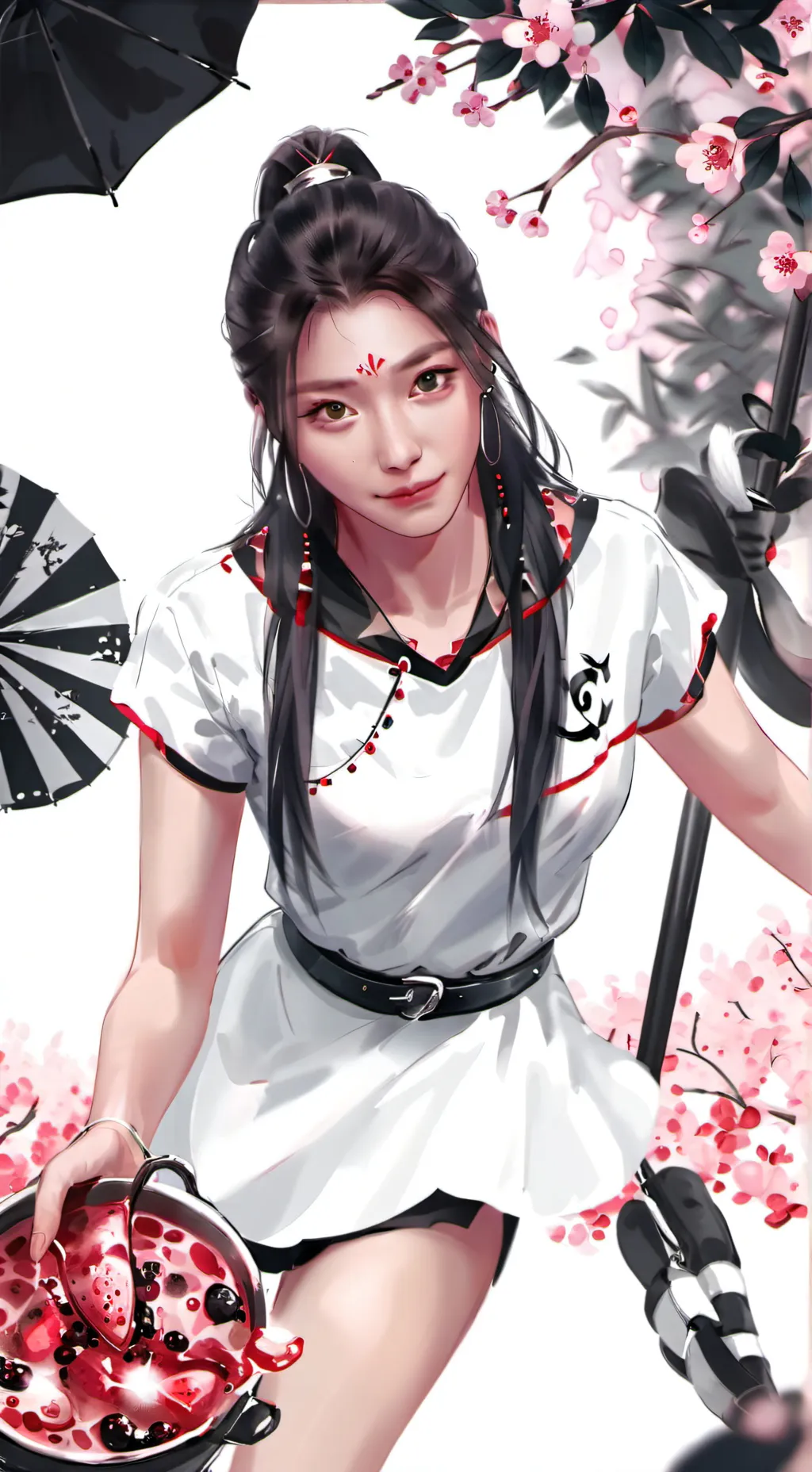 ai character: Cerise background