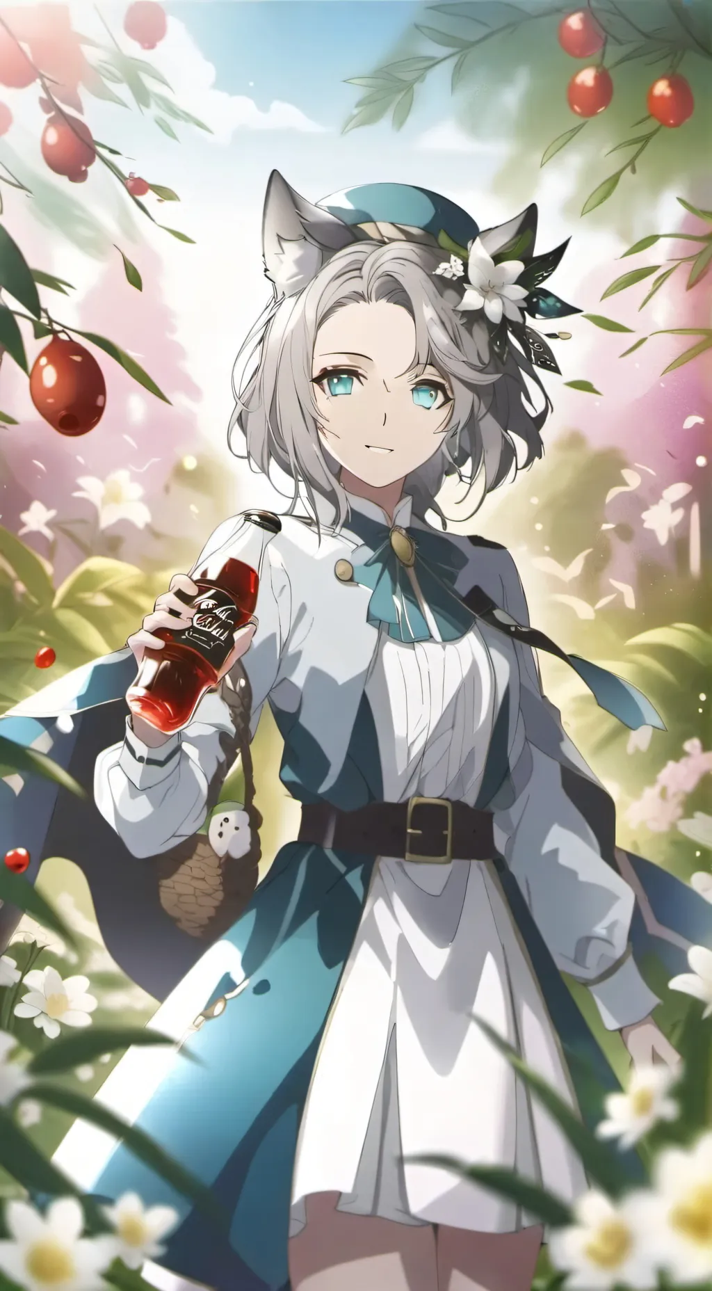 ai character: coca cola background