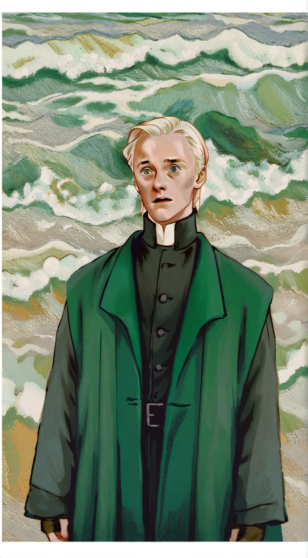 ai character: Draco Malfoy hurt background