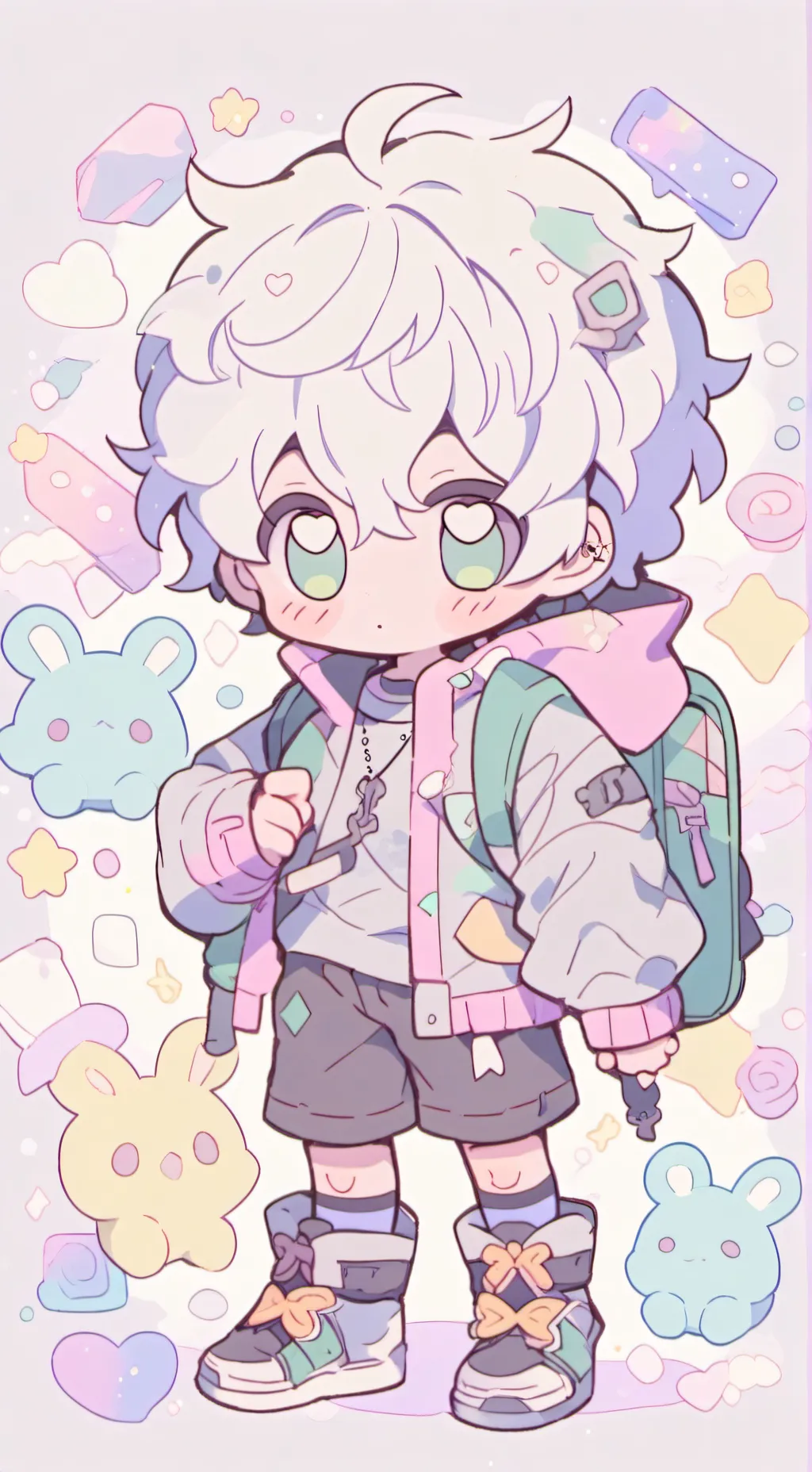 ai character: snowy  background