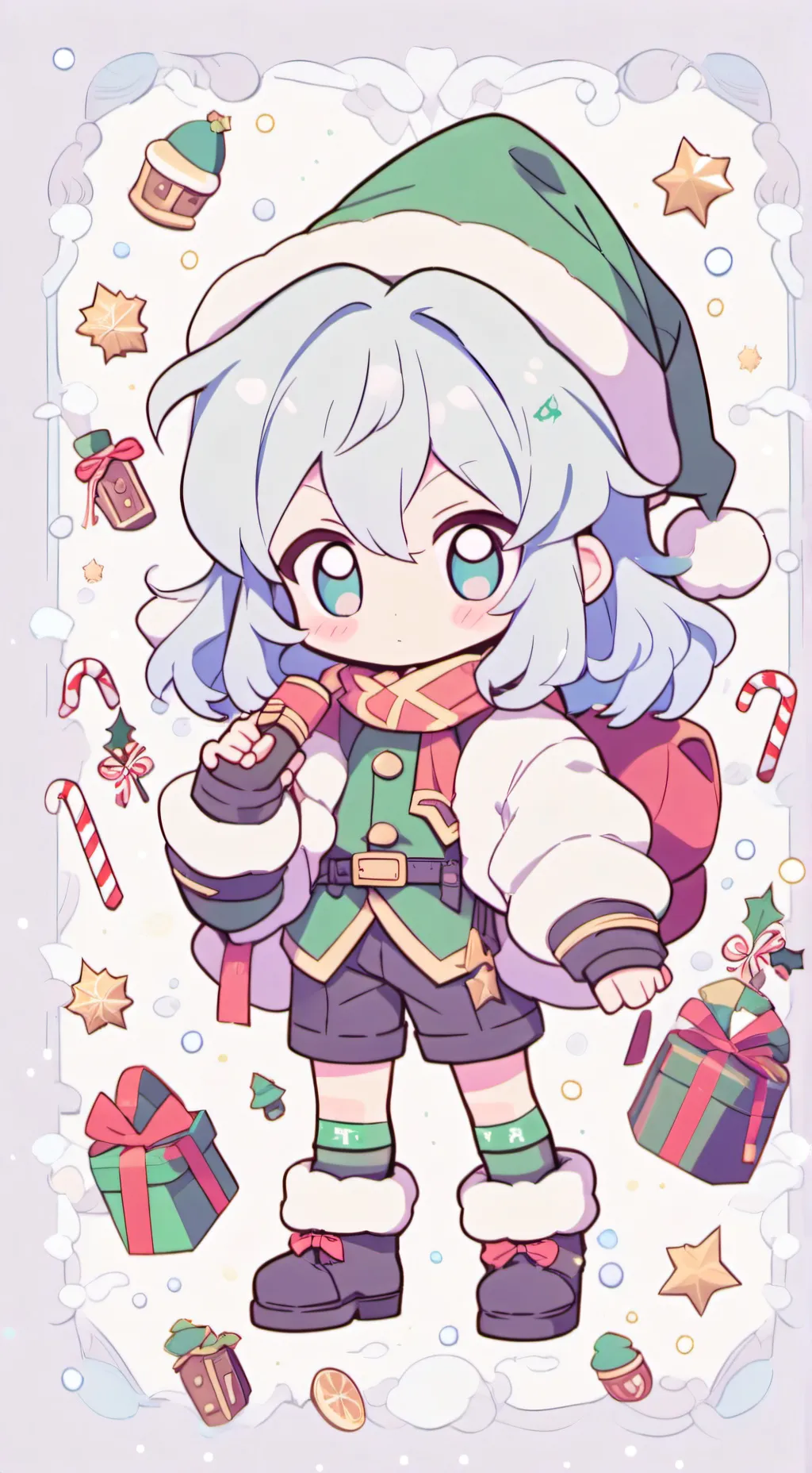 ai character: mha natale🎄 background