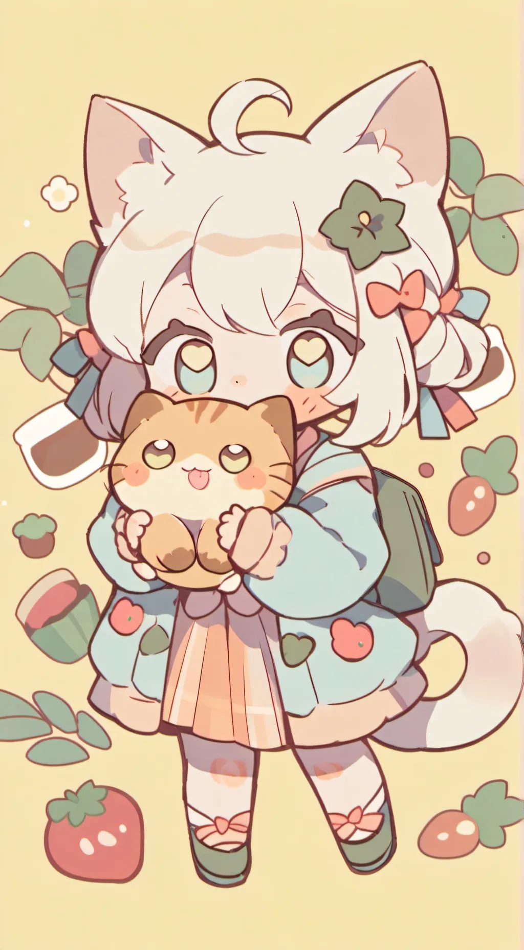 ai character: gatita bebe background