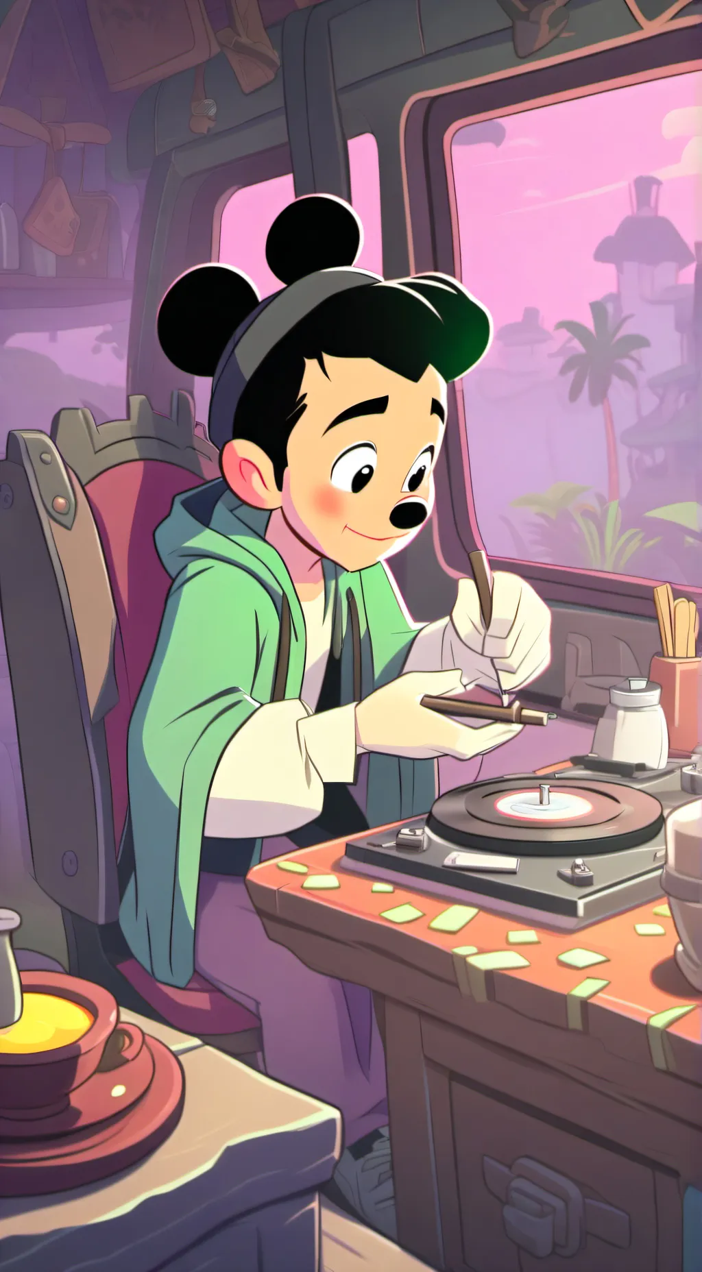 ai character: monstor school background