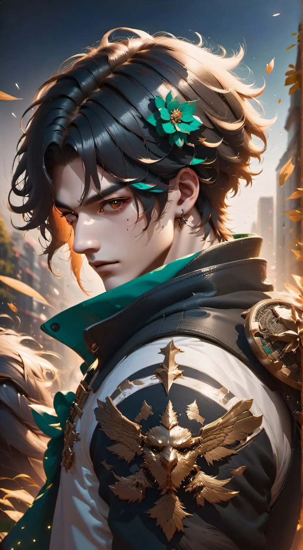 ai character: Mejor amigo leo background