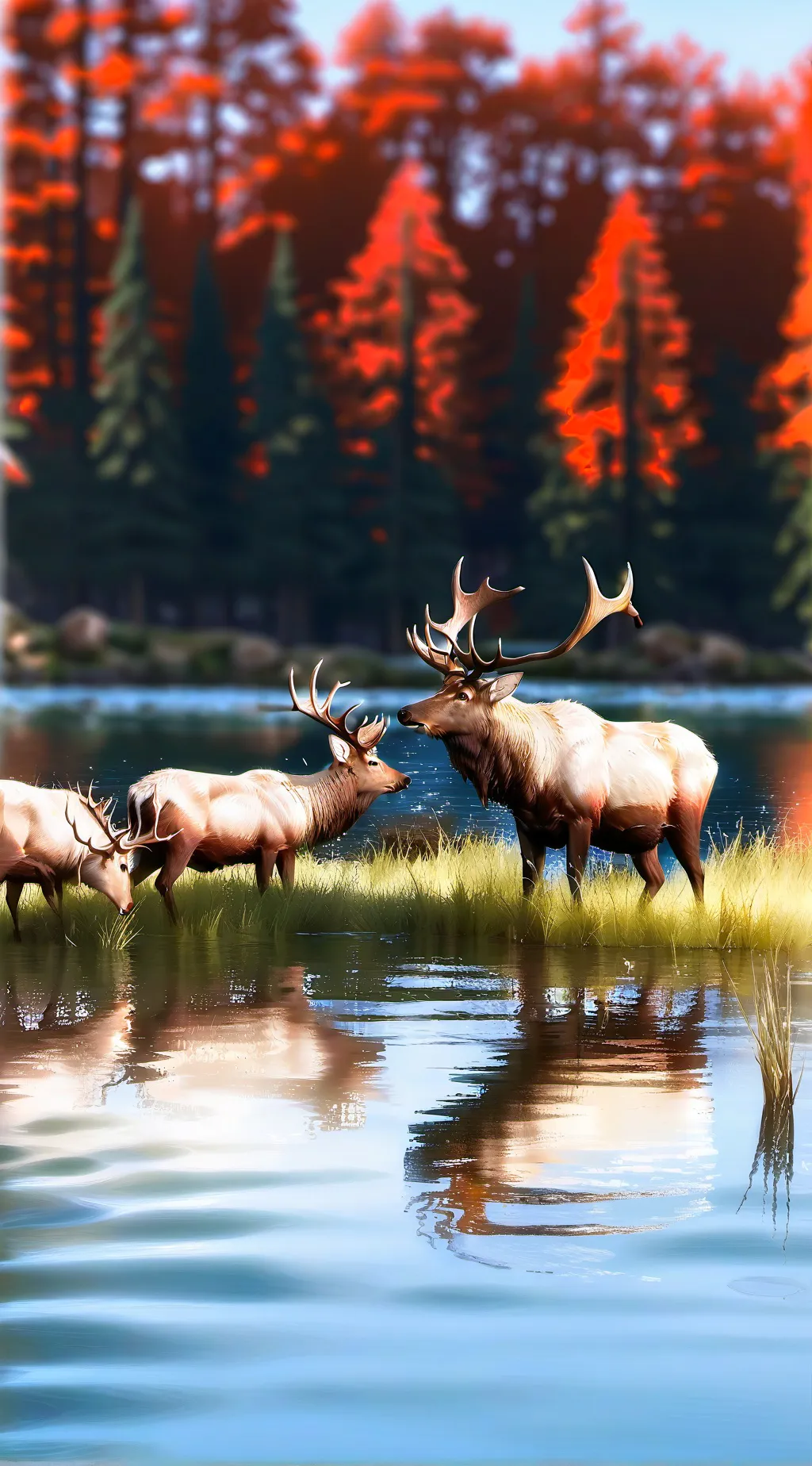 ai character: Elk herd background