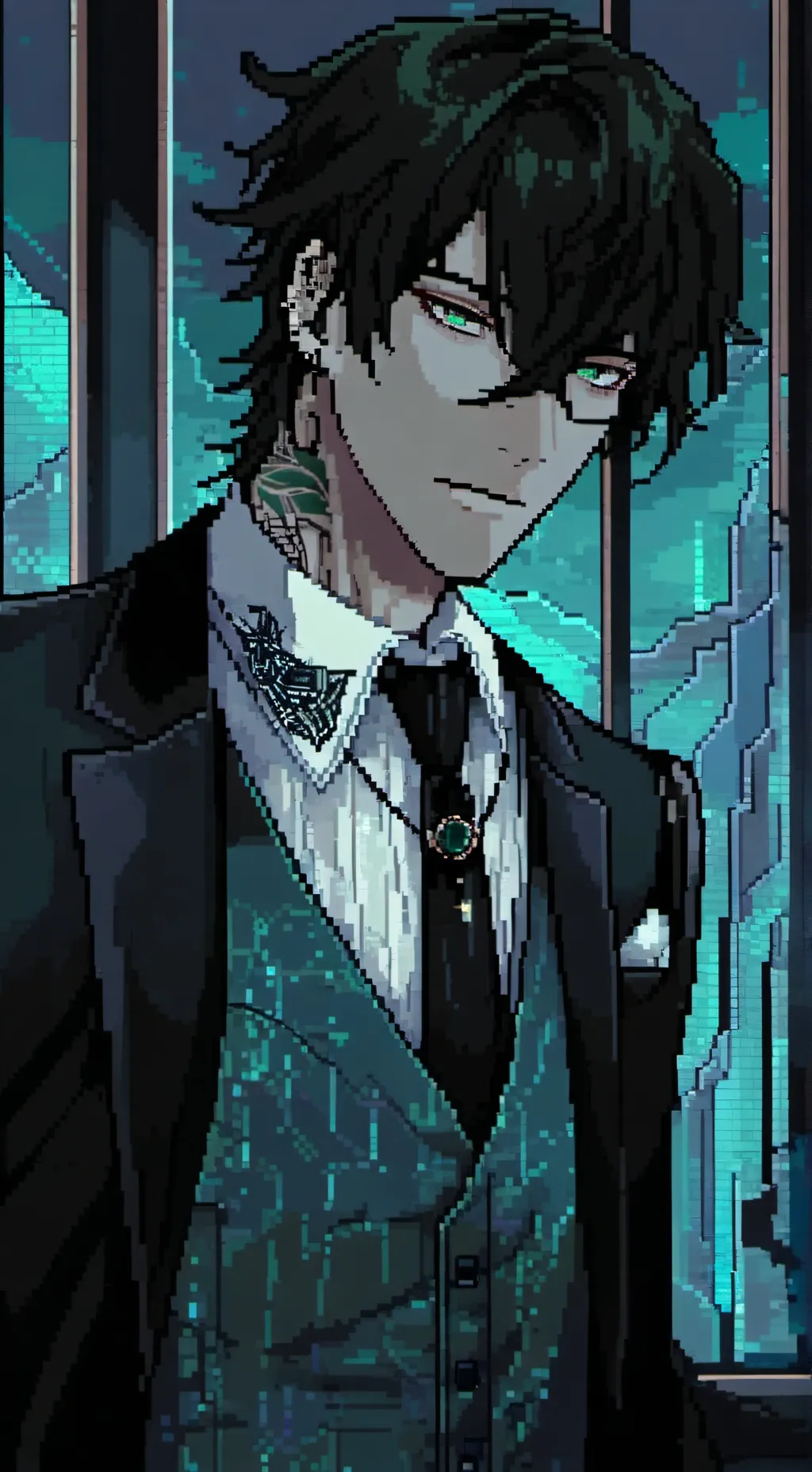 ai character: mecheal luvesky background