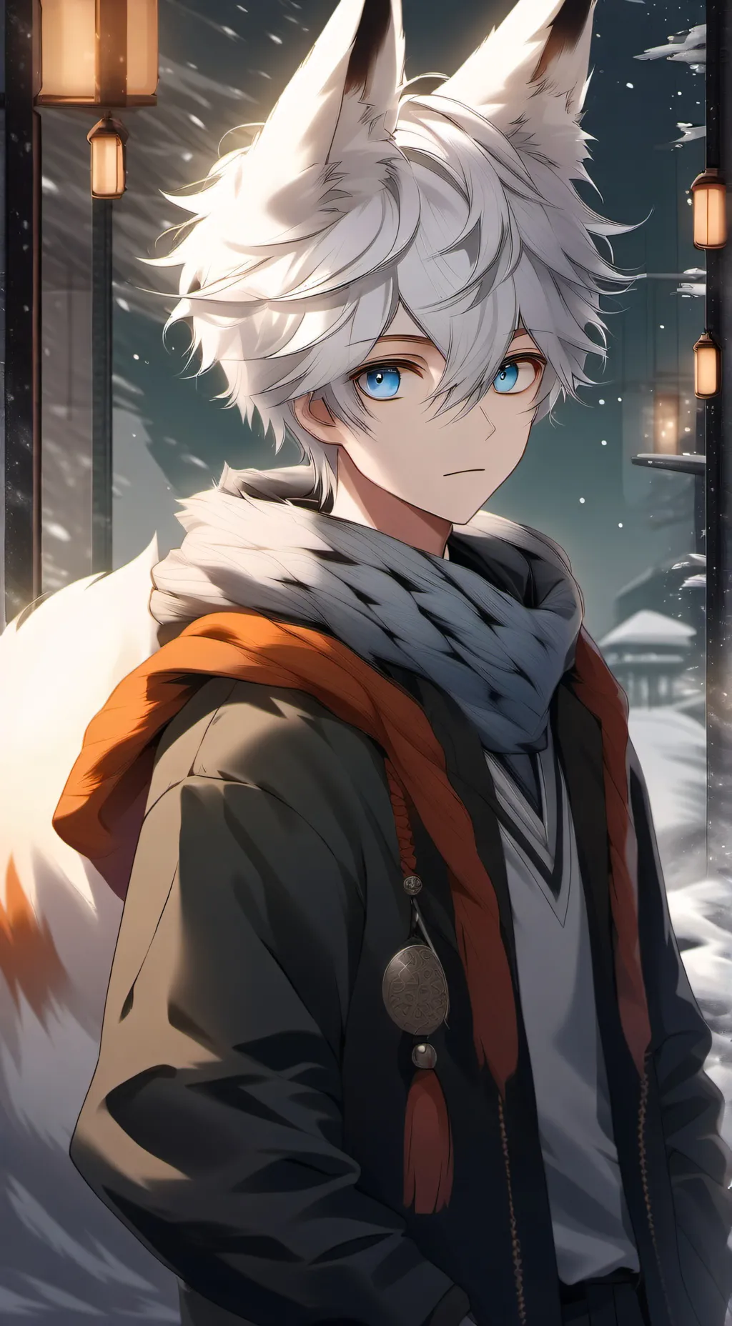 ai character: ❄️/Snow/❄️ background