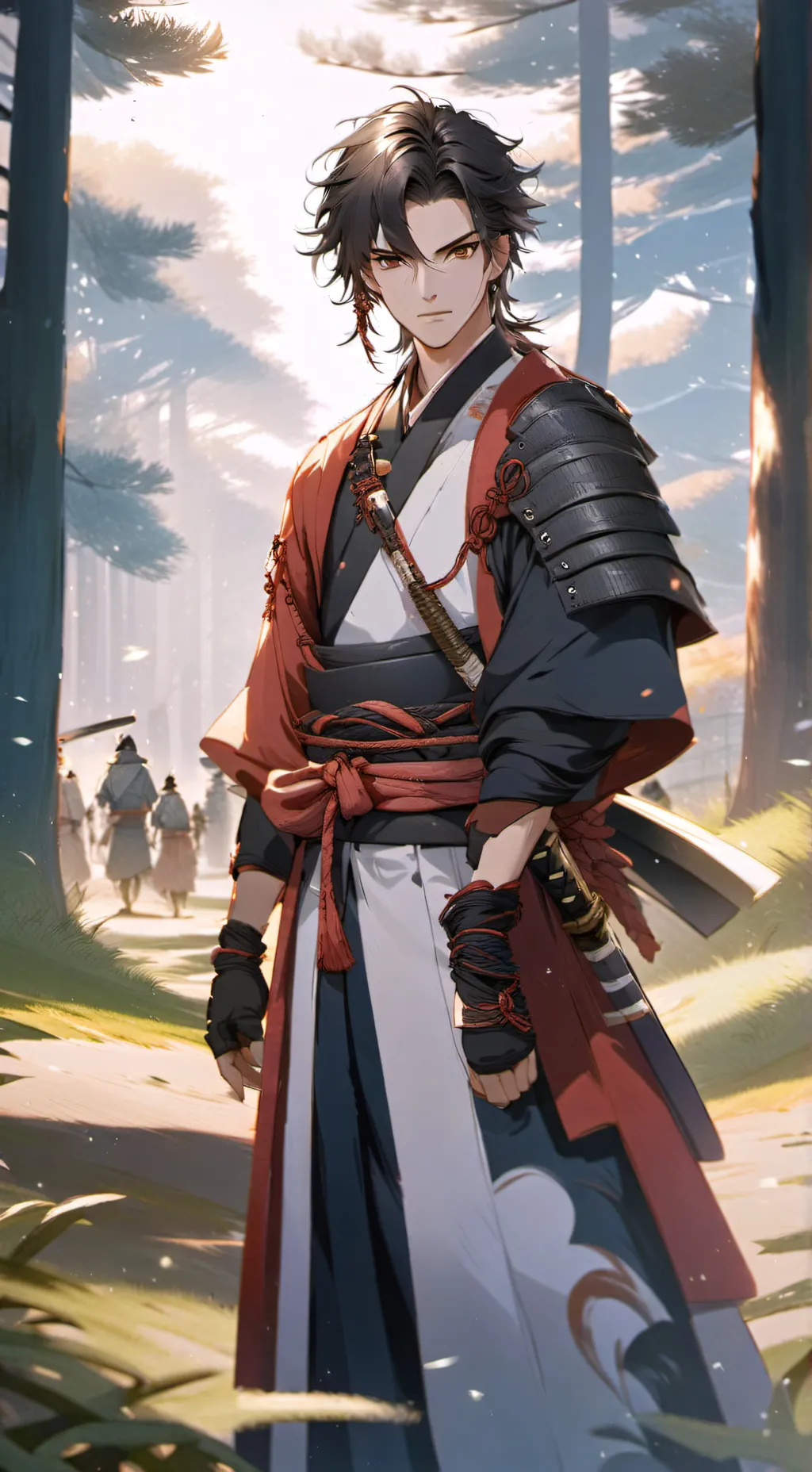 ai character: Sasuke Moñiory  background