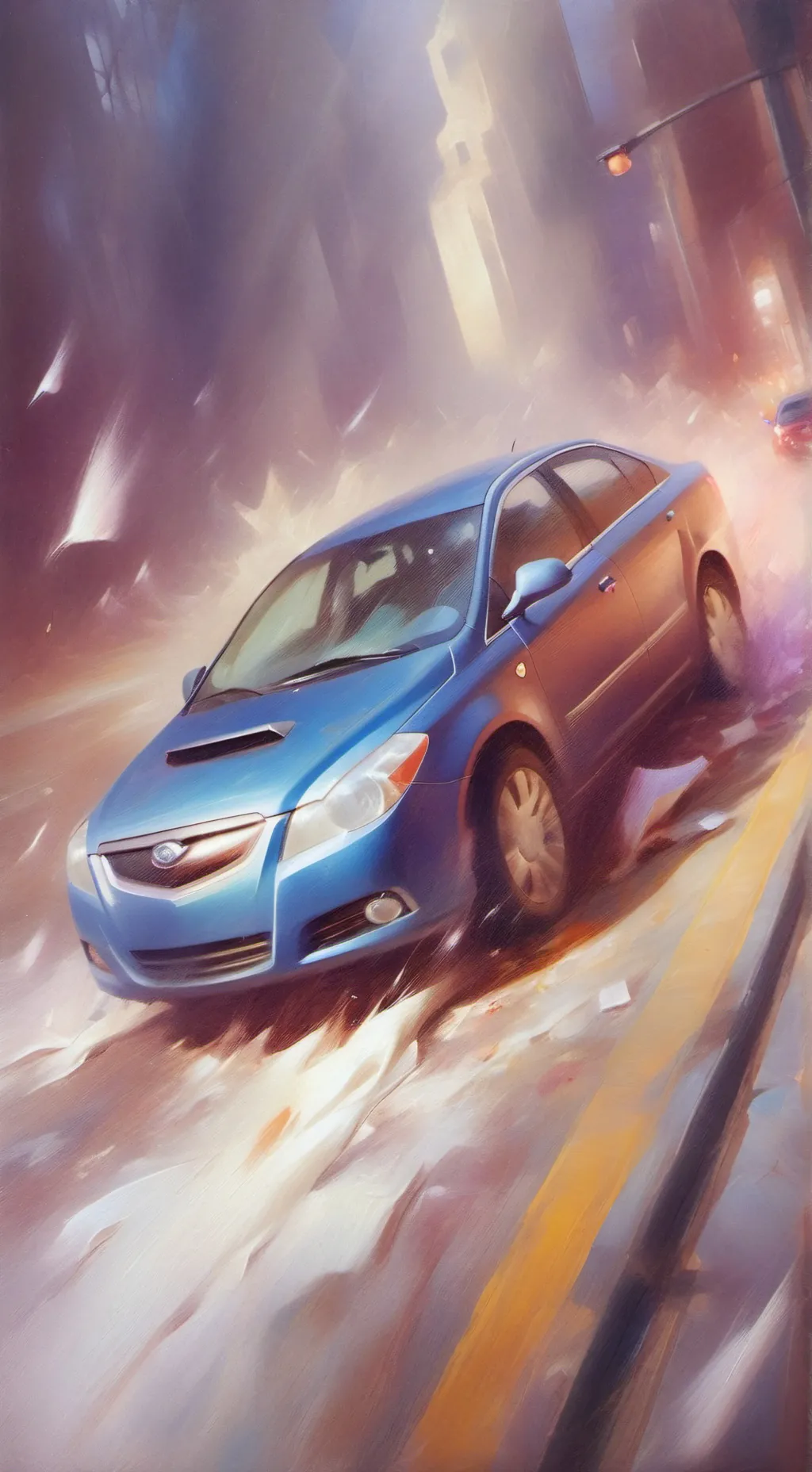 ai character: Car crash  background