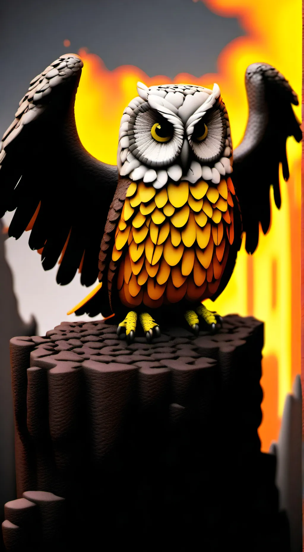 ai character: Glowl background