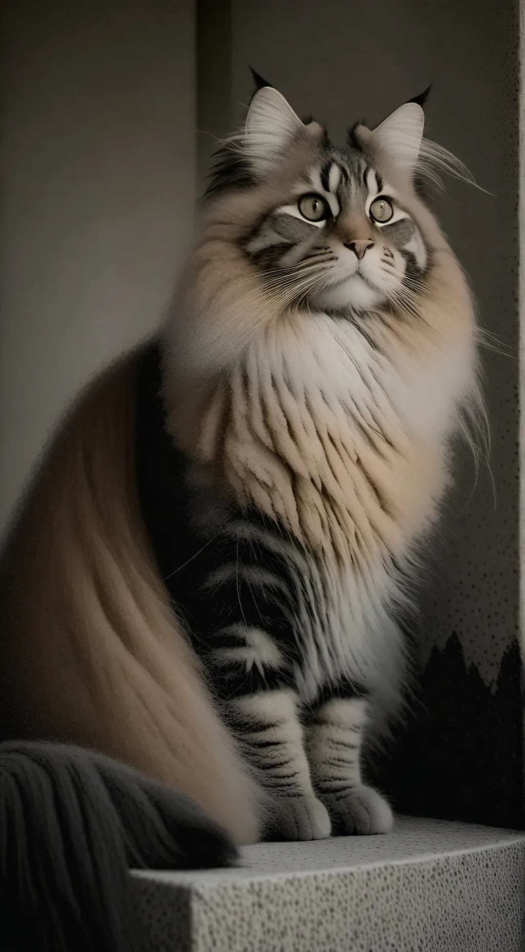 ai character: Halfhuman half cat background