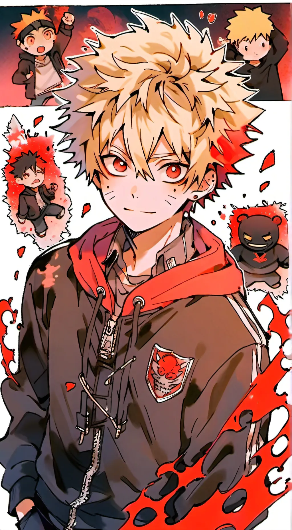ai character: Katsuki bakugo background