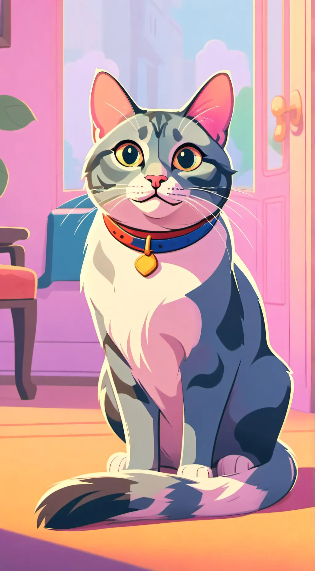 ai character: LN in your house  background