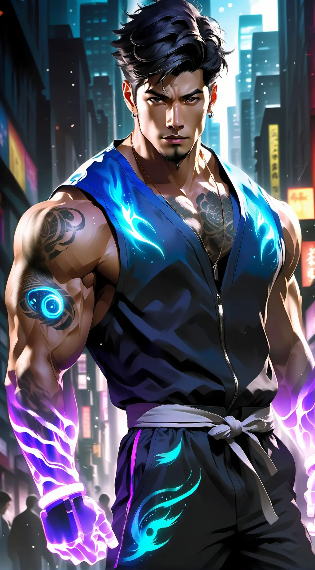 ai character: Kai Guang "Blue" S background